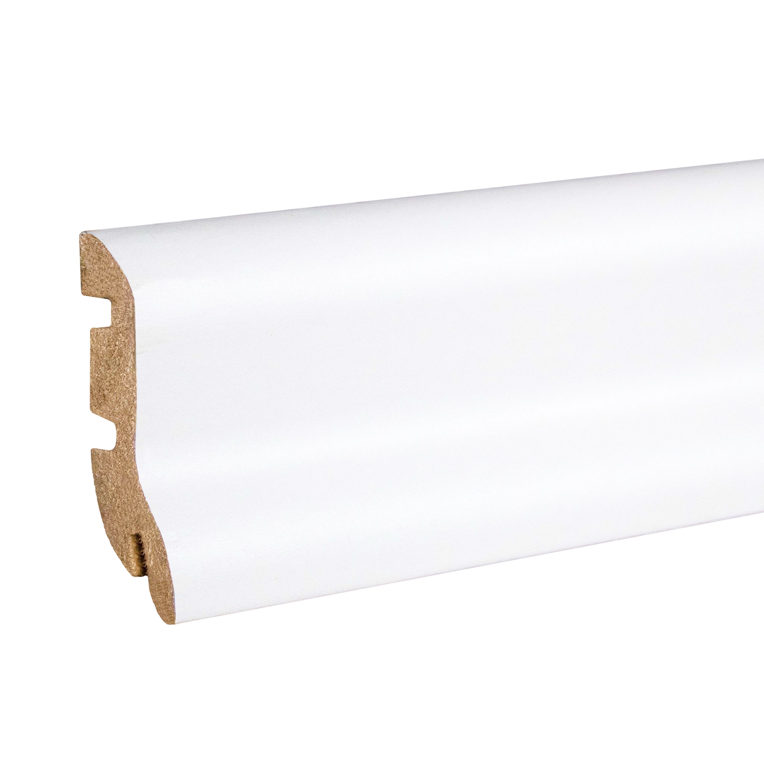 PROVISTON | Sockelleiste weiß | geschwungen | MDF-Fußleiste | foliert | 20 x 45 x 2500 mm | Klicken