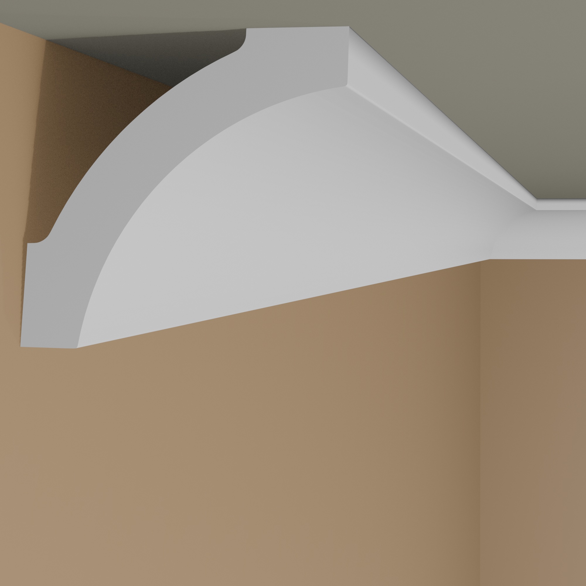 Marbet Deckenleiste E-13 | Polystyrol 75 x 75 x 2000 mm Weiß Styropor Stuckleiste