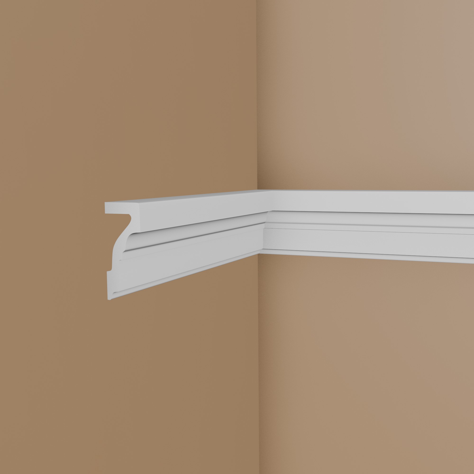 NMC Zierleiste | WL4 WALLSTYL Wandleiste 40 x 100 x 2000 mm | Polystyrol Weiß