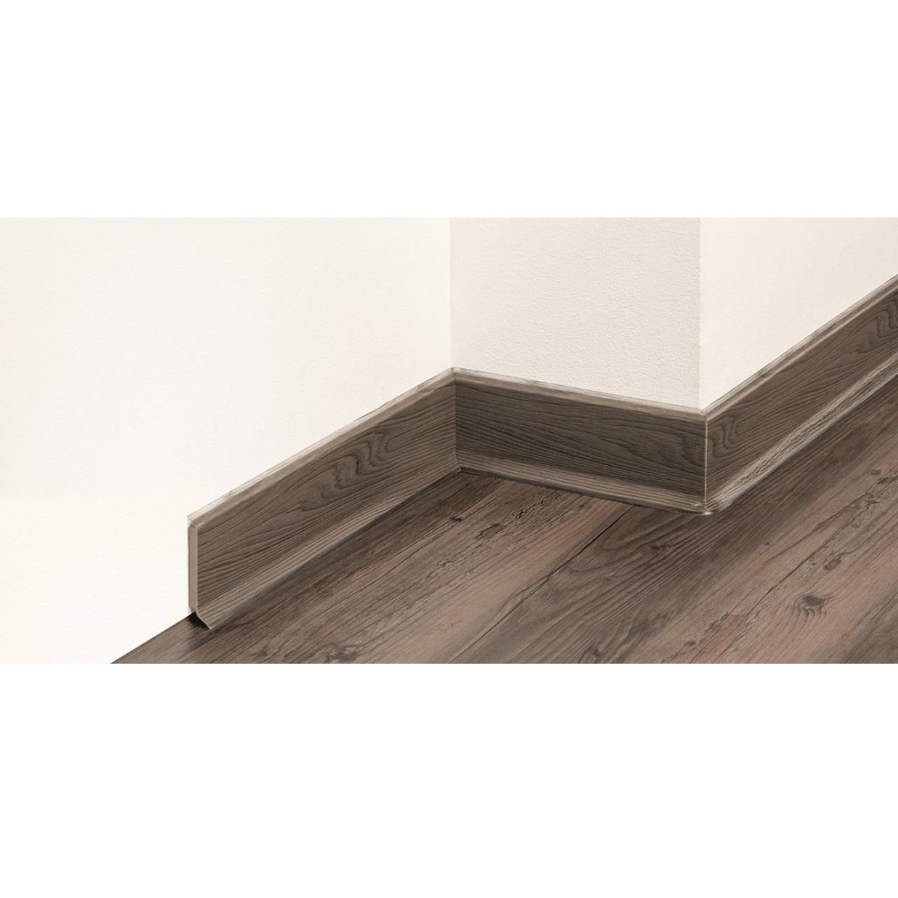 Innenwinkel Sockelleiste Rimini weiß 60 x 12.8 cm durchgefärbte Weichlippe