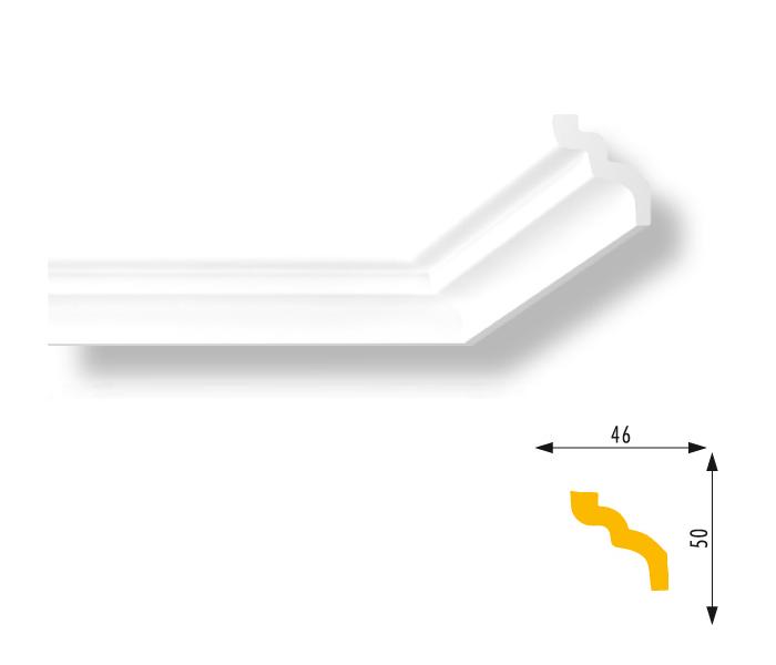 Stuckleiste "Marbet E7" (Stuckleisten aus Hart-Styropor)