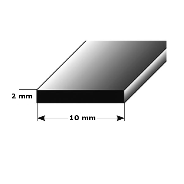 Flachprofil "Ruidera" Montageprofil / Bauprofil, aus Aluminium-1-1 mm (Default)