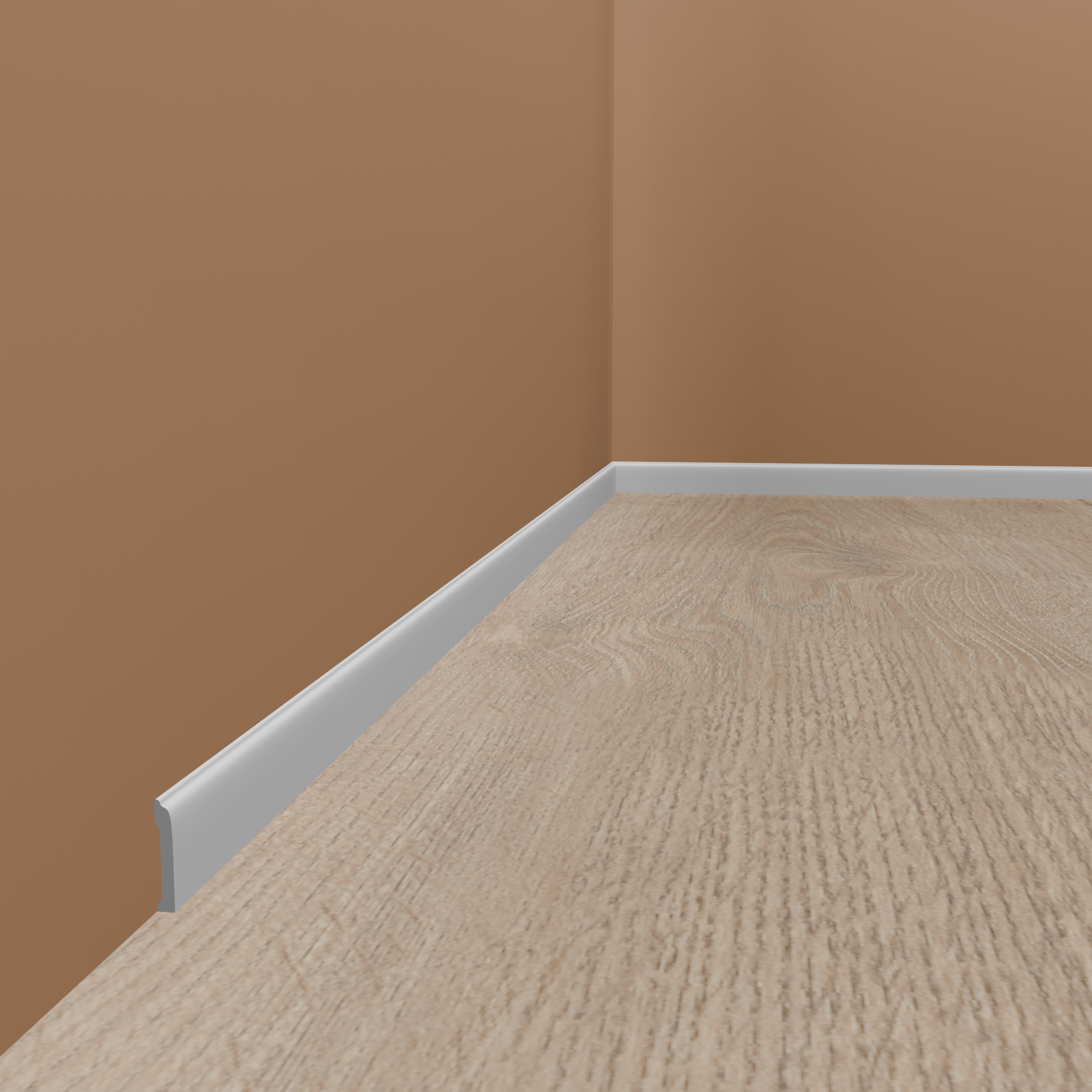 PROVISTON | Sockelleiste "NE258" | 10 x 81 x 2000 mm | Weiß | Fußleiste | Wohndeko | Hochwertig