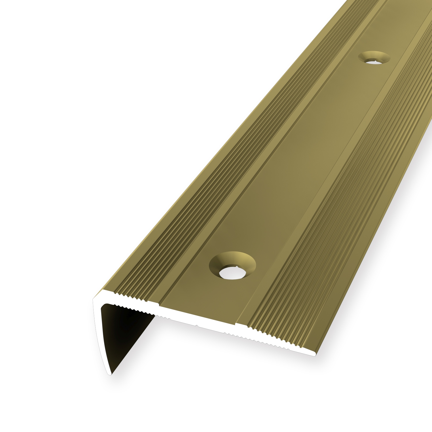 Treppenkantenprofil 16 x 38 mm Winkelprofil Geriffelt Versenkt Gebohrt versch. Varianten Küberit