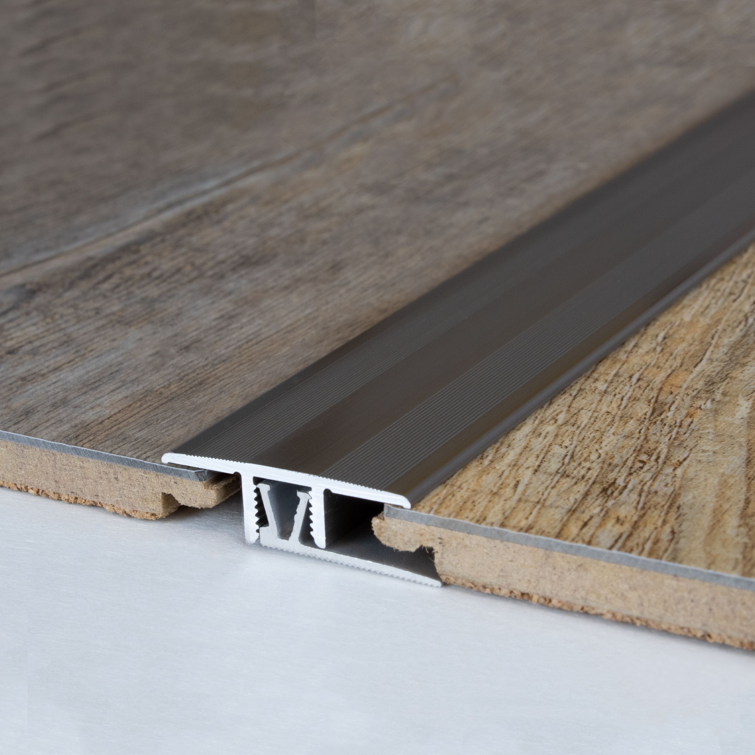 PROVISTON Übergangsprofil Welland Einfasshöhe 7 - 10 mm Übergangsschiene Aluminium eloxiert