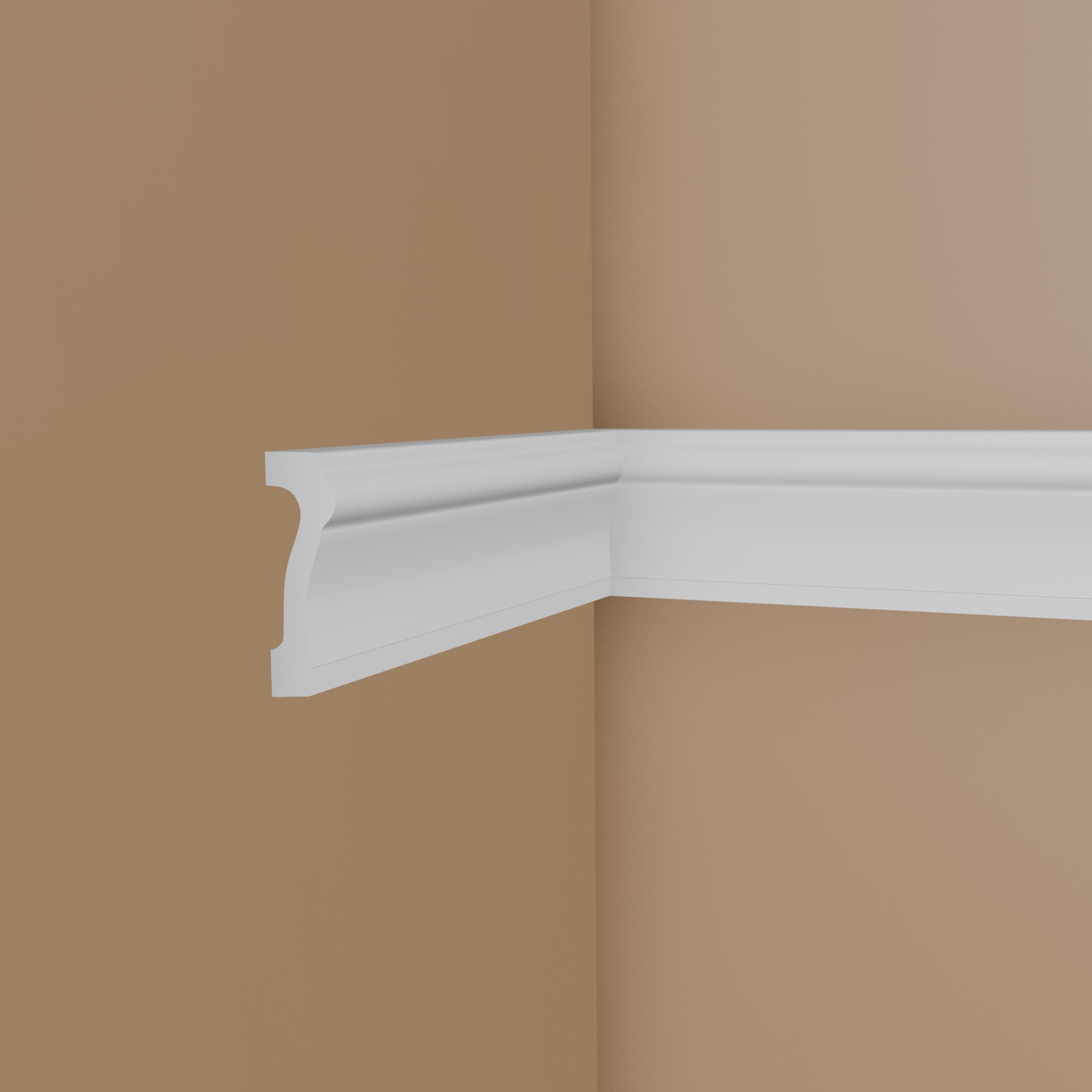 Zierleiste WL6 20 x 75 x 2000 mm Wandleiste Polystyrol Weiß NMC WALLSTYL