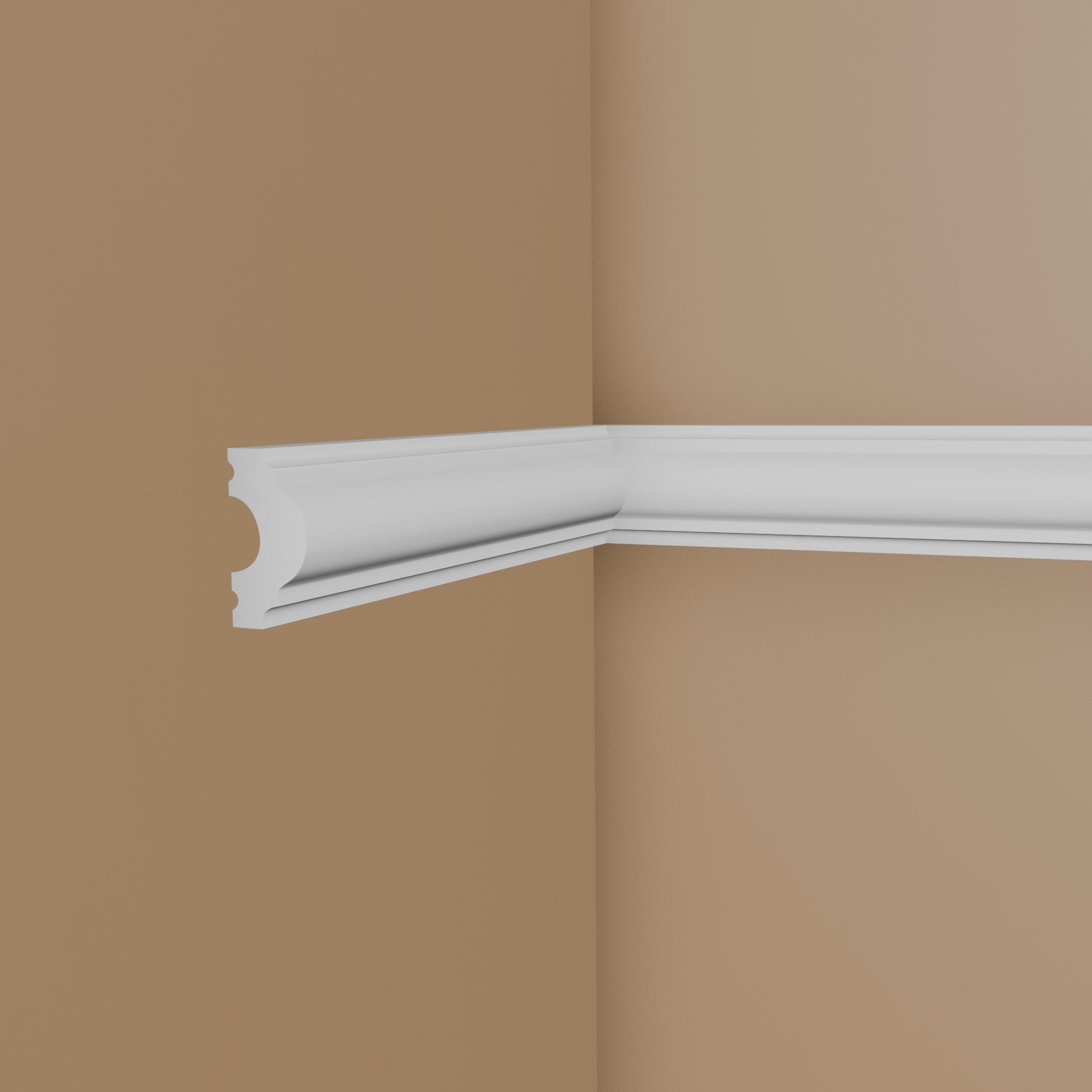 Zierleiste WL7 12,5 x 25 x 2000 mm Wandleiste Polystyrol Weiß NMC WALLSTYL