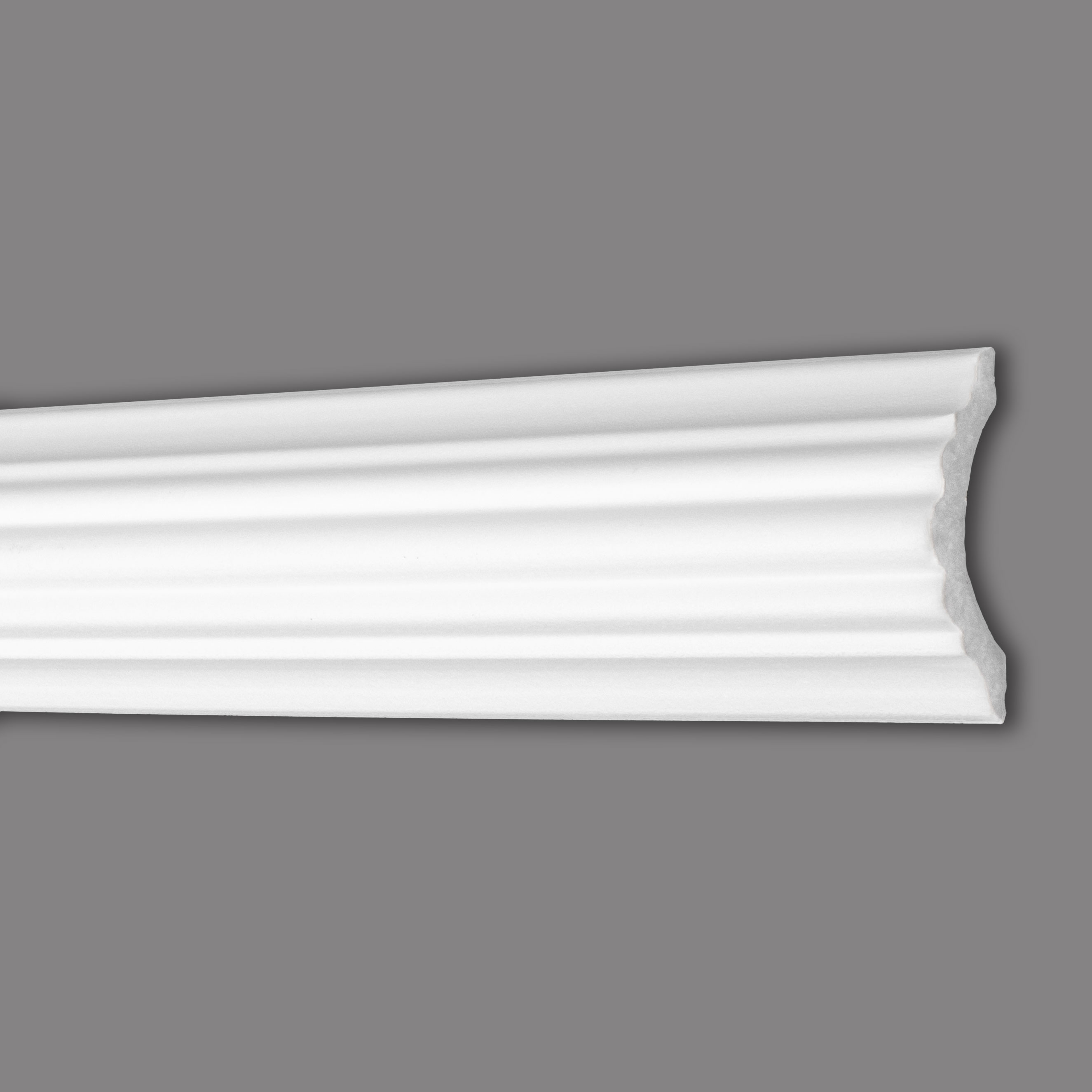 Wiesemann | Zierleiste Düsseldorf 59 | Polystyrol | 27 x 61 x 2000 mm | Wandleiste | Weiß