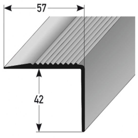 Auer Treppenkanten- & Winkelprofile Veiros Höhe 42 mm Breite 57 mm Länge 2500 mm Weich-PVC