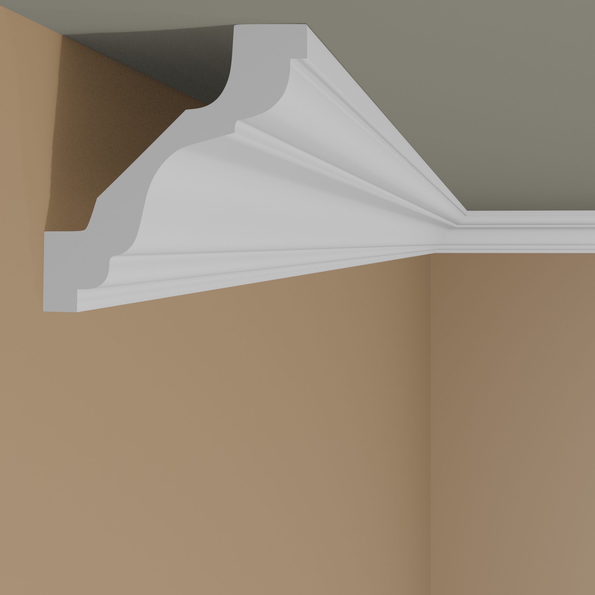 Elite Decor | Innenwinkel "P819" | Polyurethan | 69 x 64 x 200 mm | Weiß | Stuckleisten Winkel