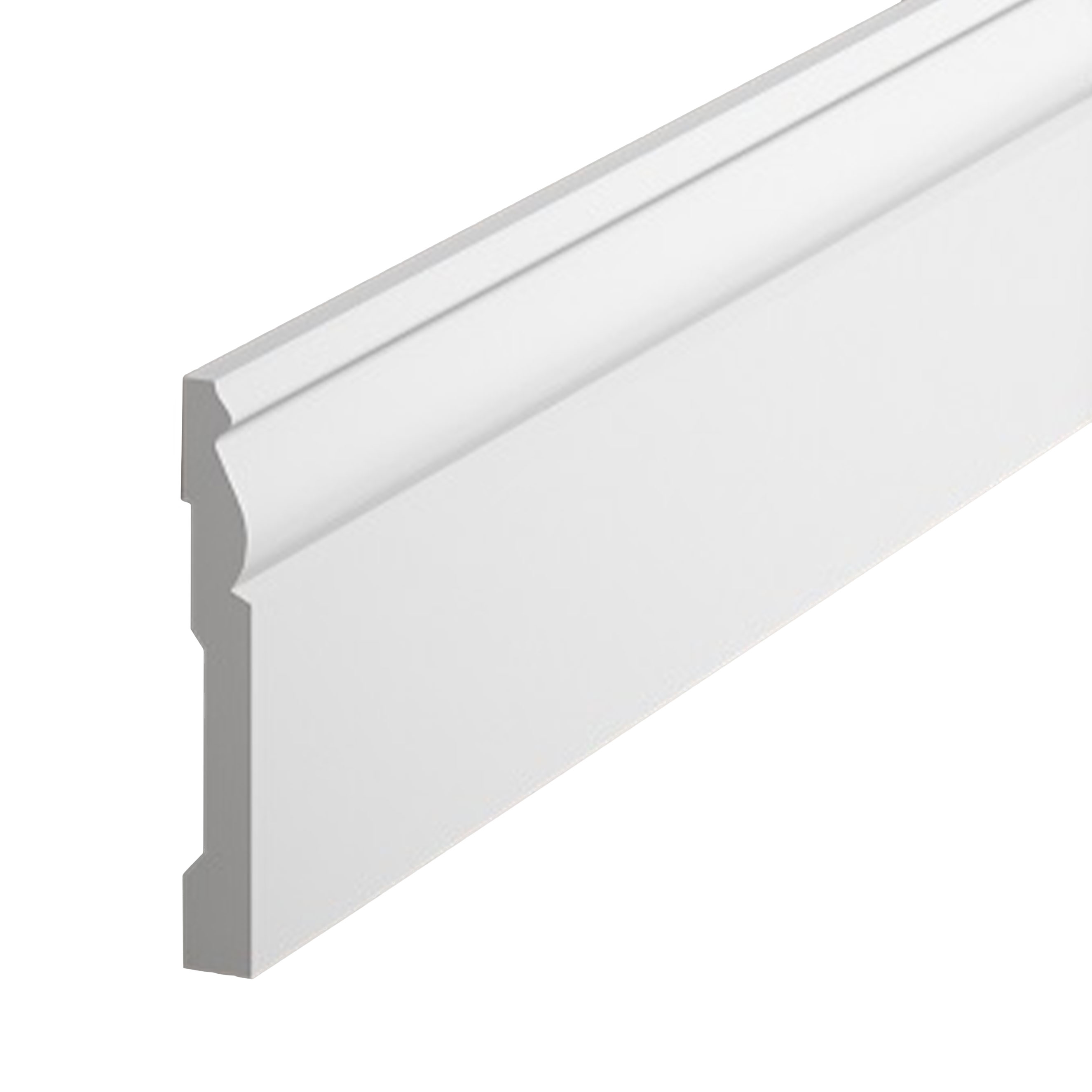 PROVISTON | Sockelleiste "NE094" | 12 x 94 x 2000 mm | Weiß | Fußleiste | Wohndeko | Hochwertig