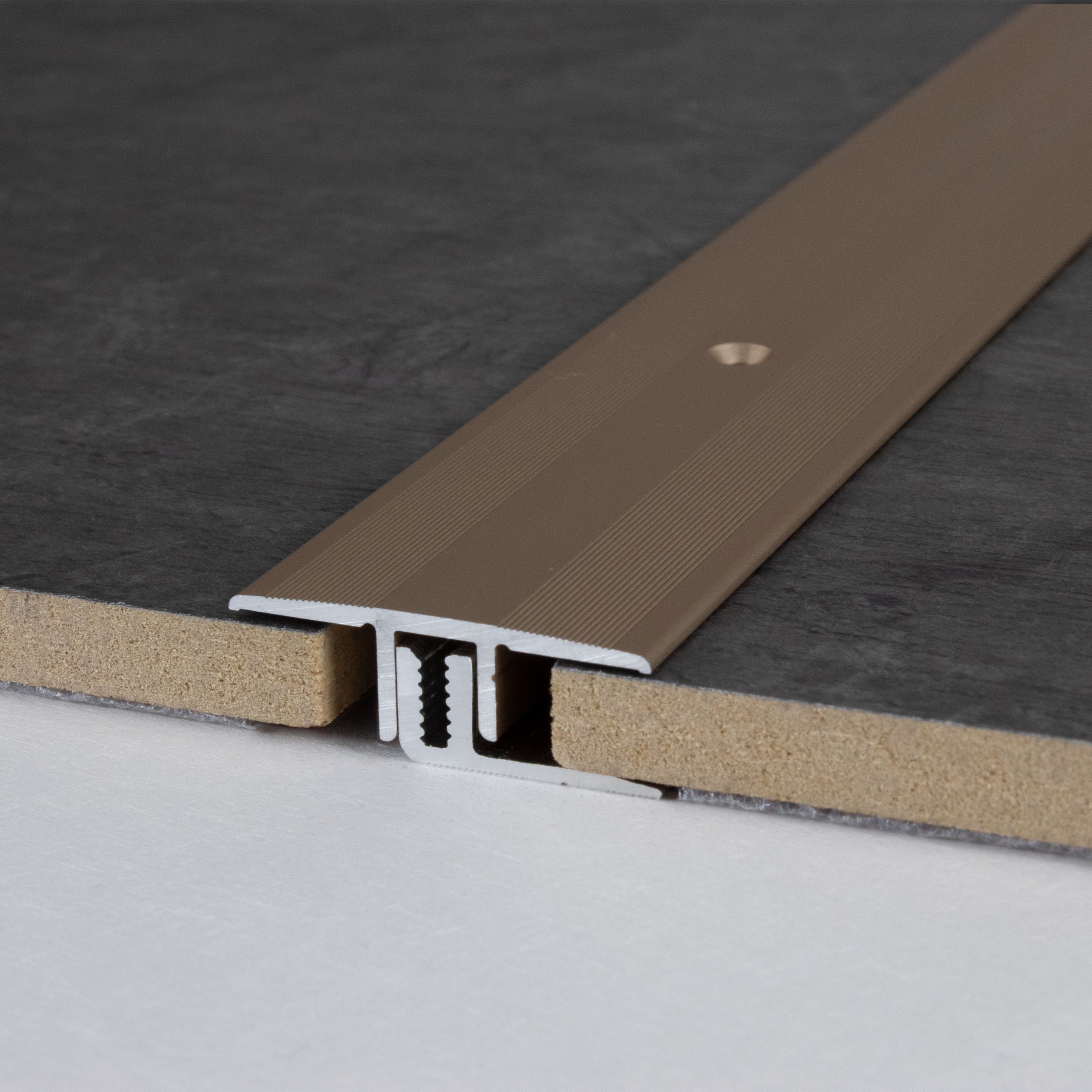 PROVISTON Übergangsprofil Calgary B 33 mm Einfasshöhe 7 - 15 mm Übergangsschiene Alu elox