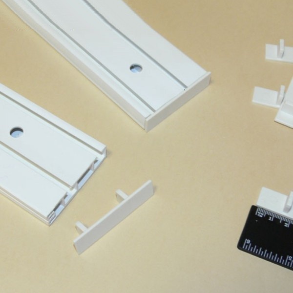 Endstück für zweischienige Gardinenschiene / Vorhangschiene