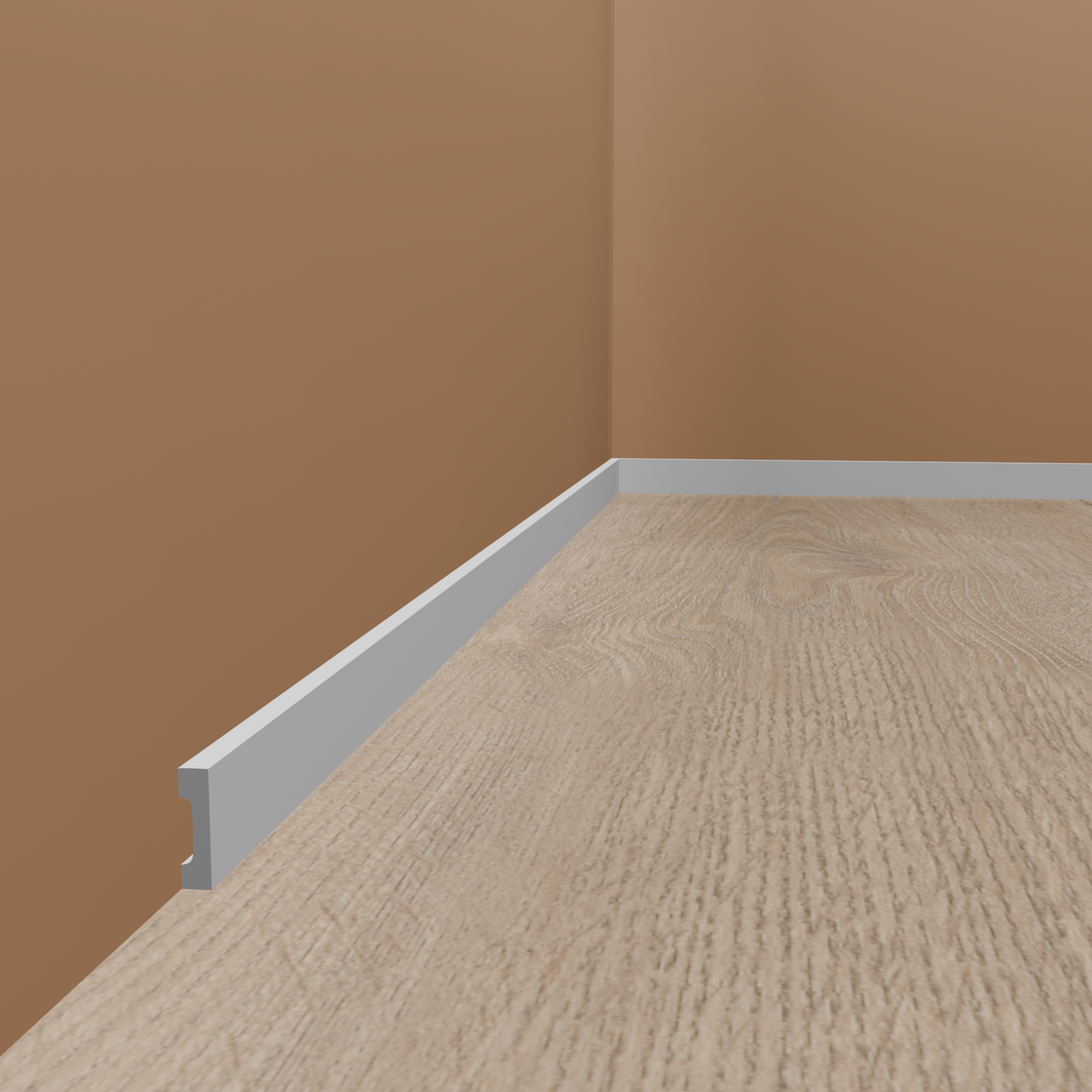 PROVISTON | Sockelleiste "NE359" | 16 x 70 x 2000 mm | Weiß | Fußleiste | Kabelkanal | Hochwertig