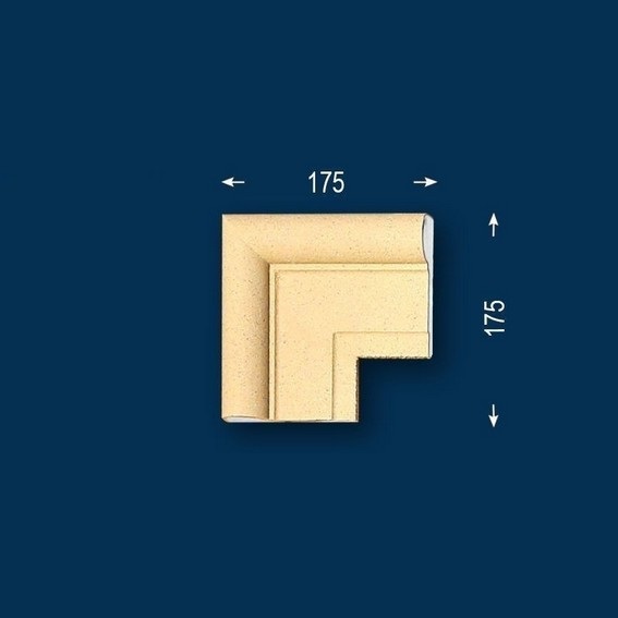Wiesemann | Fassadenelement "FP25-b" | Eckstück | Fassadenstuck | Beschichtet