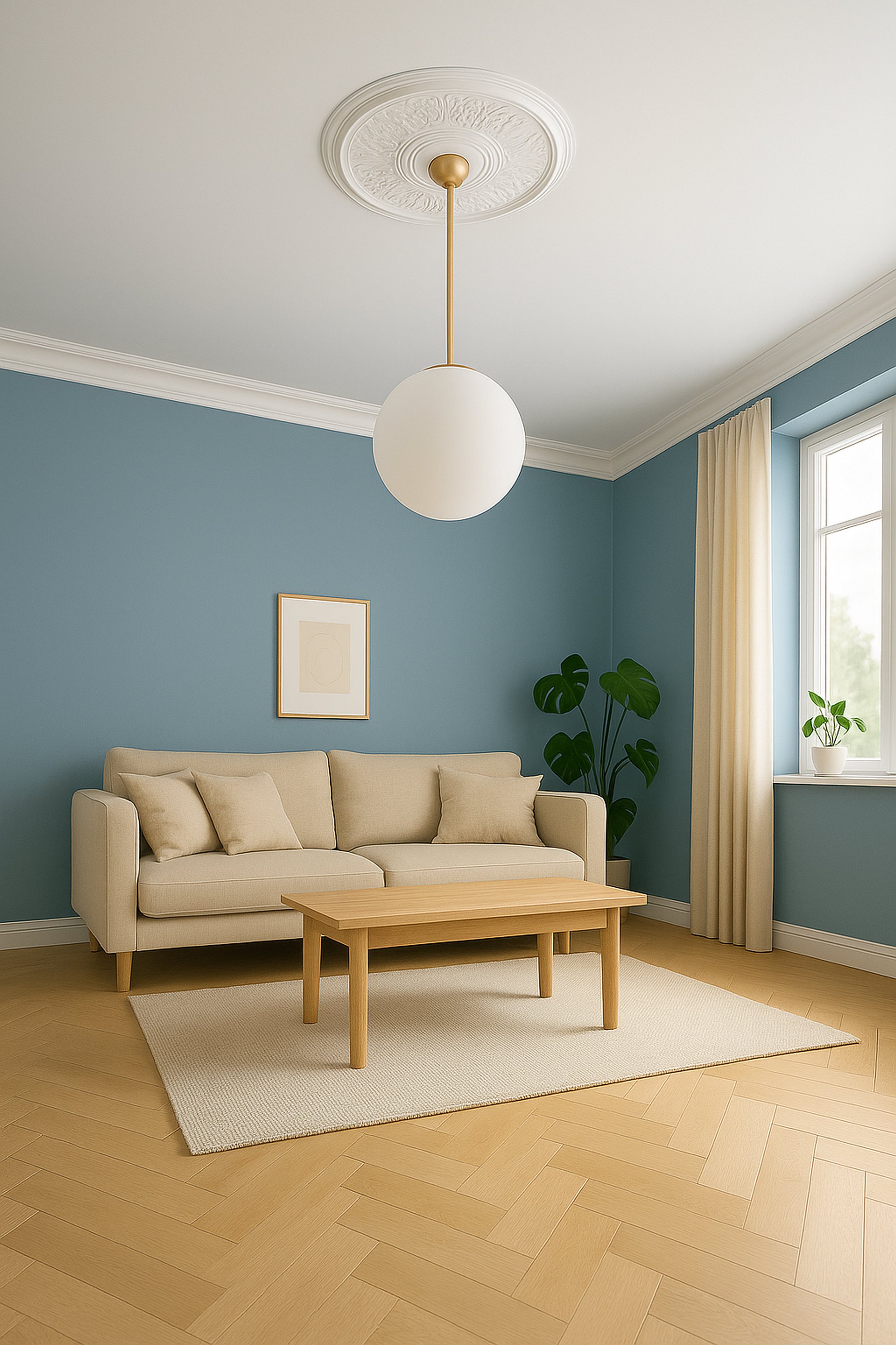 Marbet | Stuckrosette "R20" | Ø 40 cm | Styropor | weiß