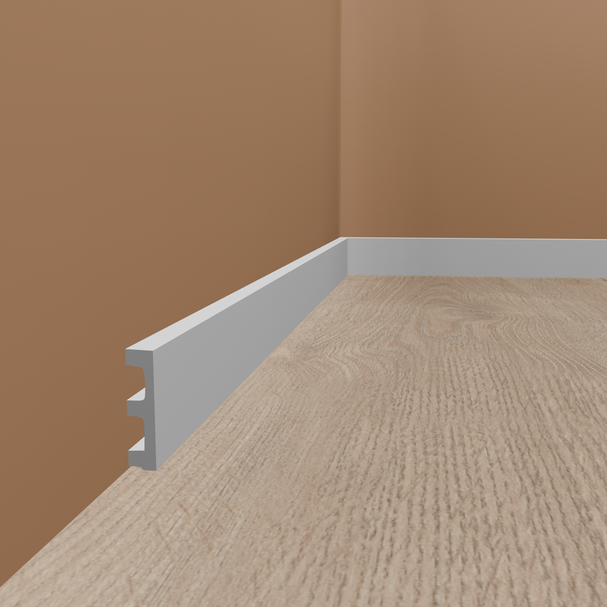 PROVISTON | Sockelleiste "NE014" | 14 x 80 x 2000 mm | Weiß | Fußleiste | Kabelkanal | Hochwertig