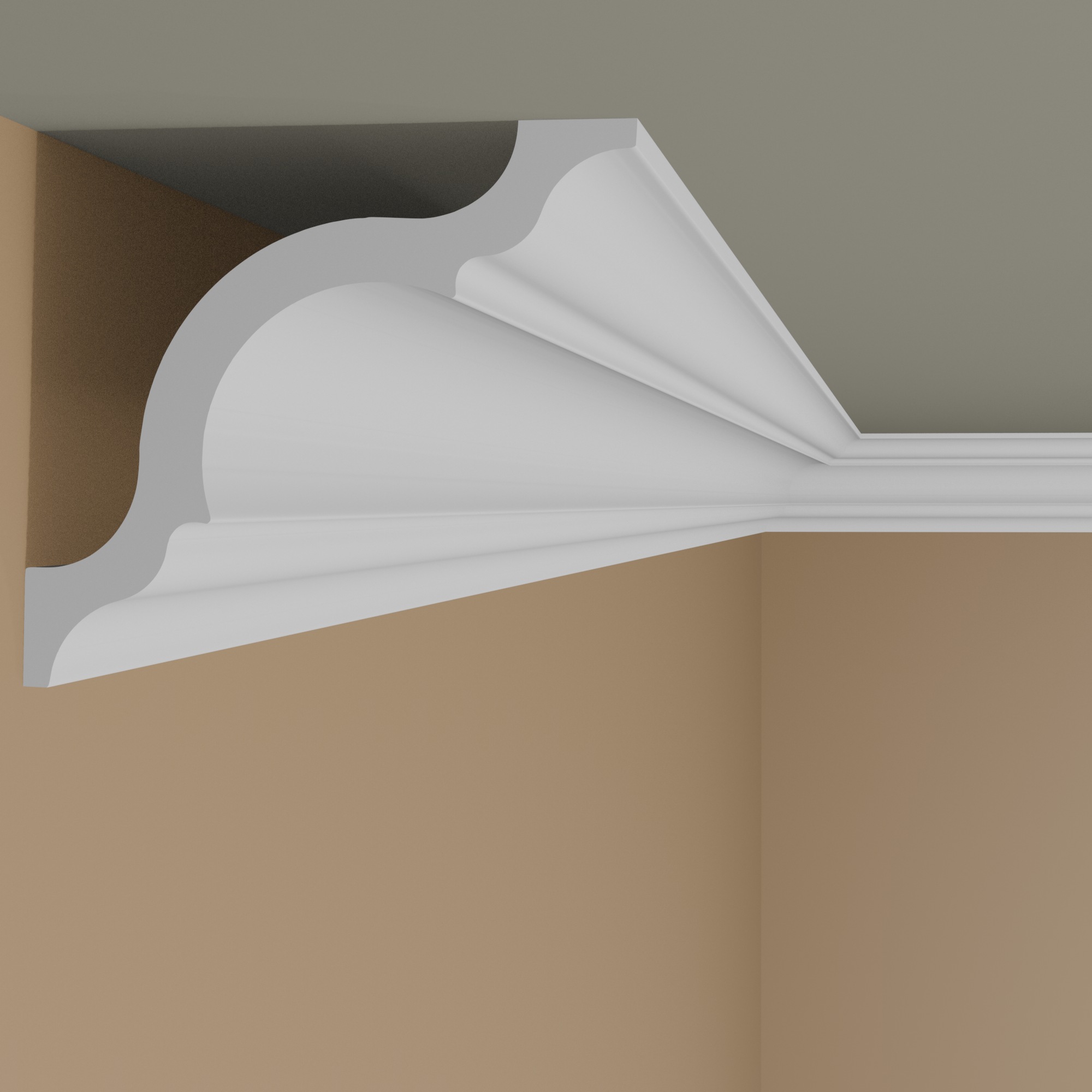 NMC Stuckleiste A NOMASTYL Polystyrol 110 x 110 x 2000 mm Weiß Deckenleiste