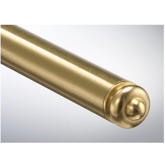Auer Läuferstange 13 mm Mit Abschlussknöpfen Messing poliert oder vernickelt