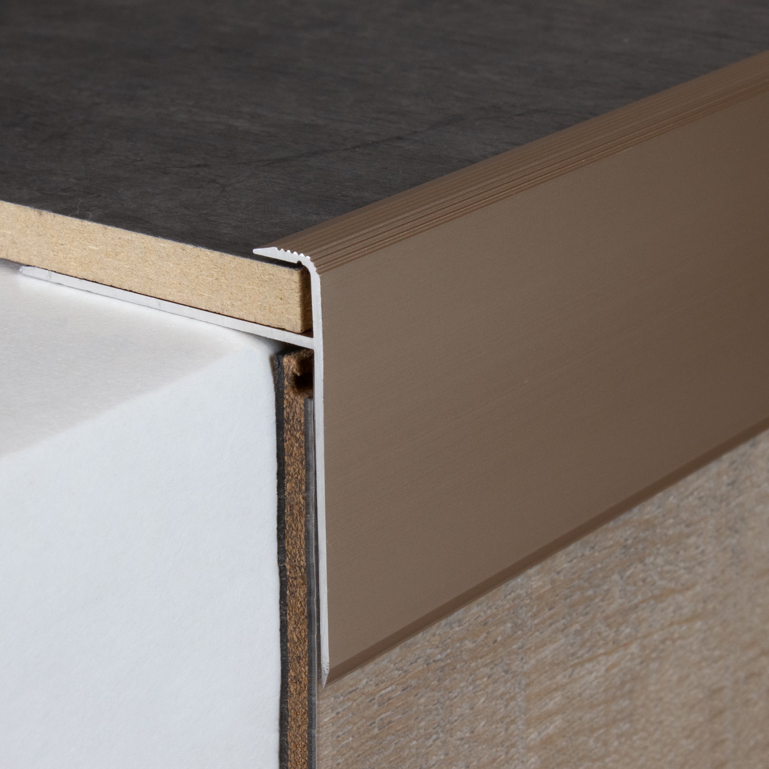 Abschlussprofil Einfasshöhe 8.5 mm Breite 50 mm Einfassbreite 10 mm Einfassprofil Alu PROVISTON