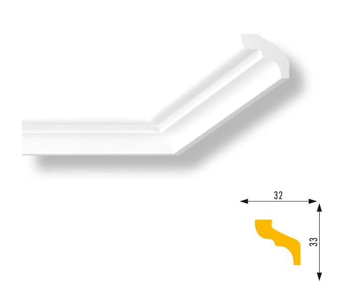 Stuckleiste "Marbet E6" (Stuckleisten aus Hart-Styropor)