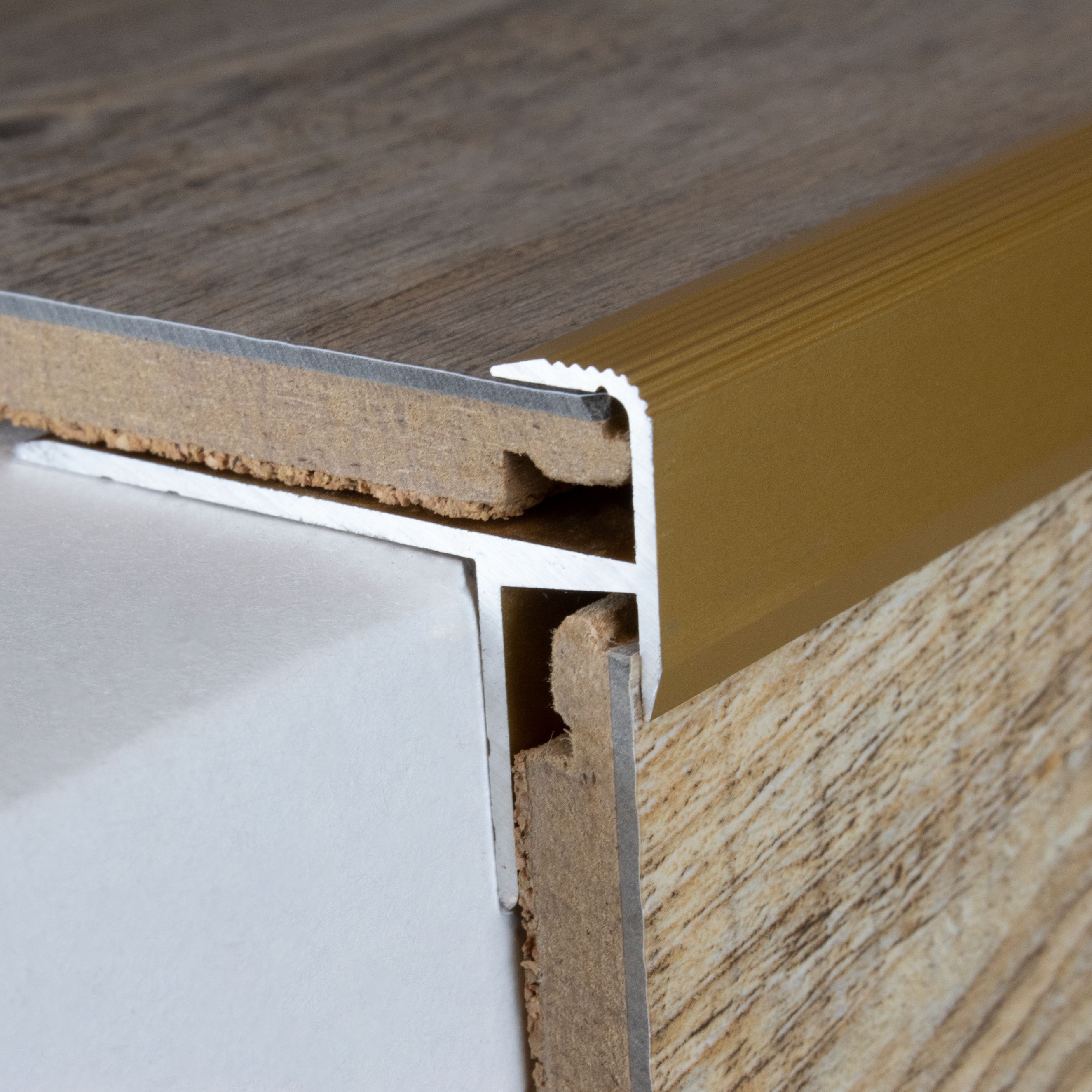 PROVISTON Treppenkanten- & Winkelprofile Höhe 30 mm Breite 43 mm Einfasshöhe 8.5 mm
