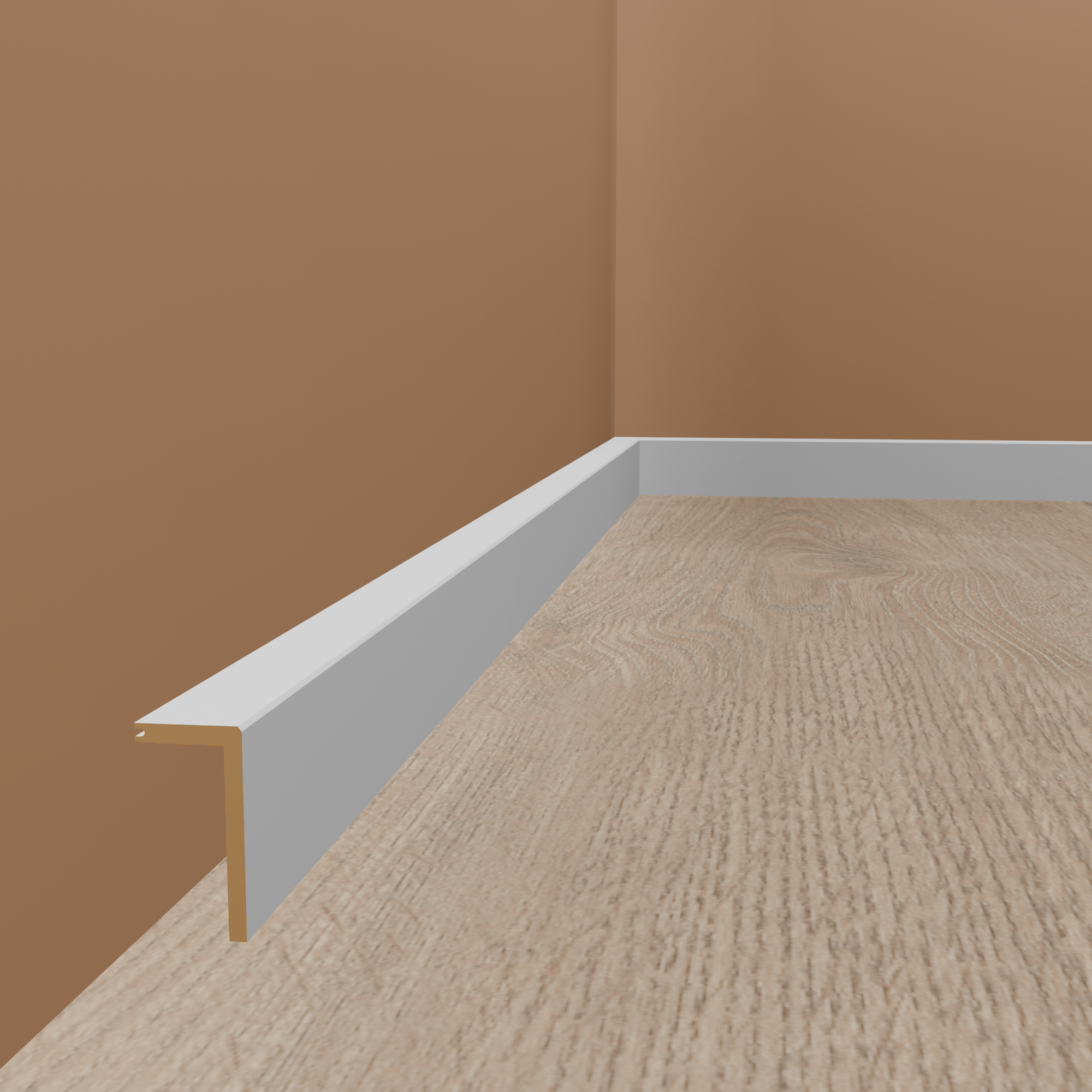 Neuhofer Heizrohrabdeckleiste "Rotondo" FRA02 MDF 41 x 91 x 2400 mm Weiß Rohrabdeckung