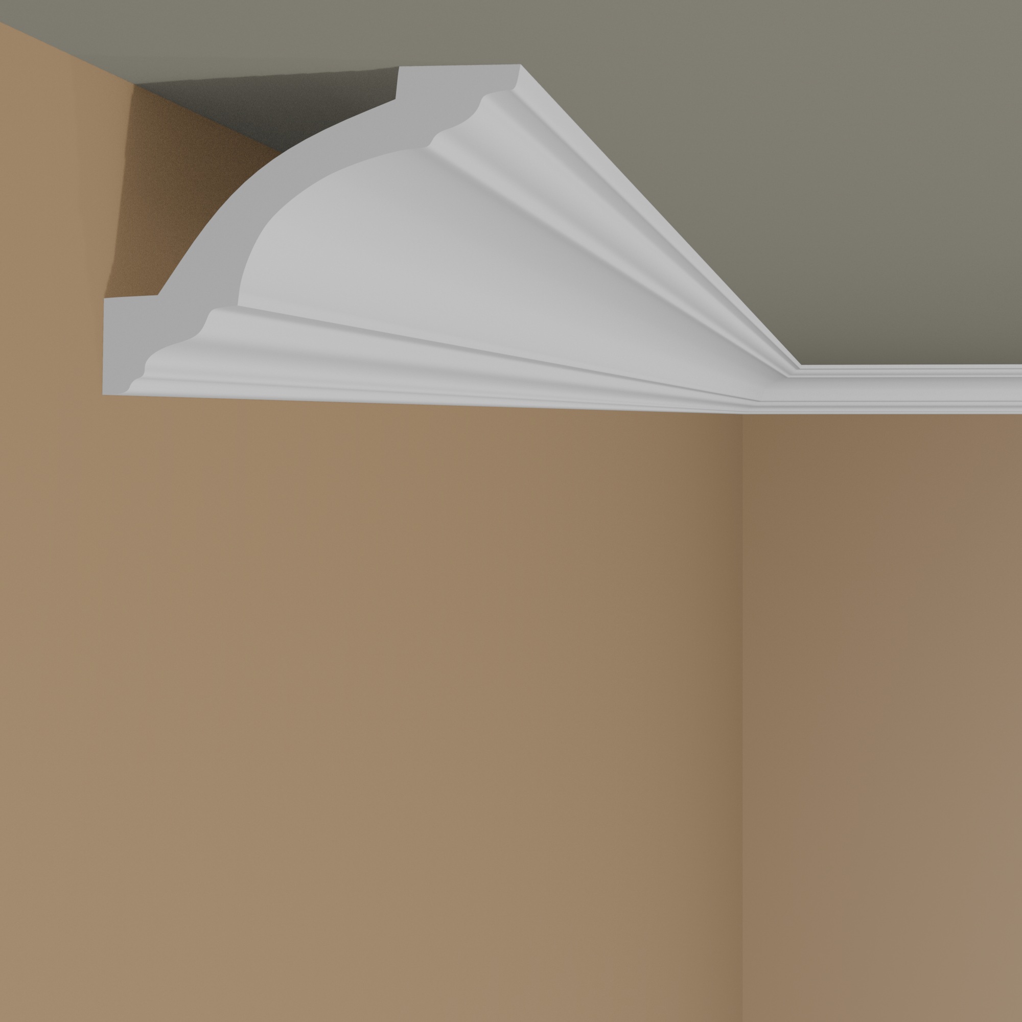 Elite Decor Stuckleiste P835| Polyurethan 83 x 83 x 2000 mm Styropor Deckenleiste Weiß