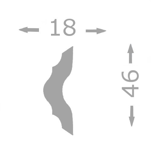 Zierleiste "Sanmarino 5" Querschnitt