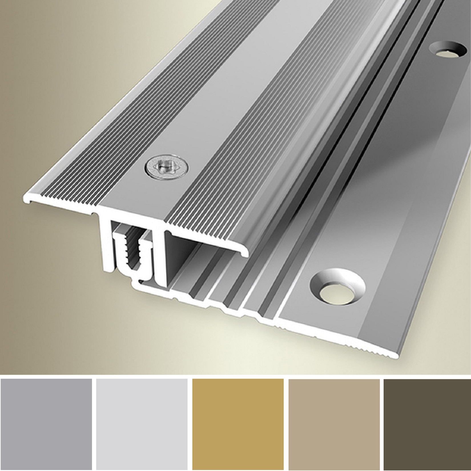 PROVISTON Übergangsprofil Breite 40 mm Einfasshöhe 6.5 - 16 mm Übergangsschiene