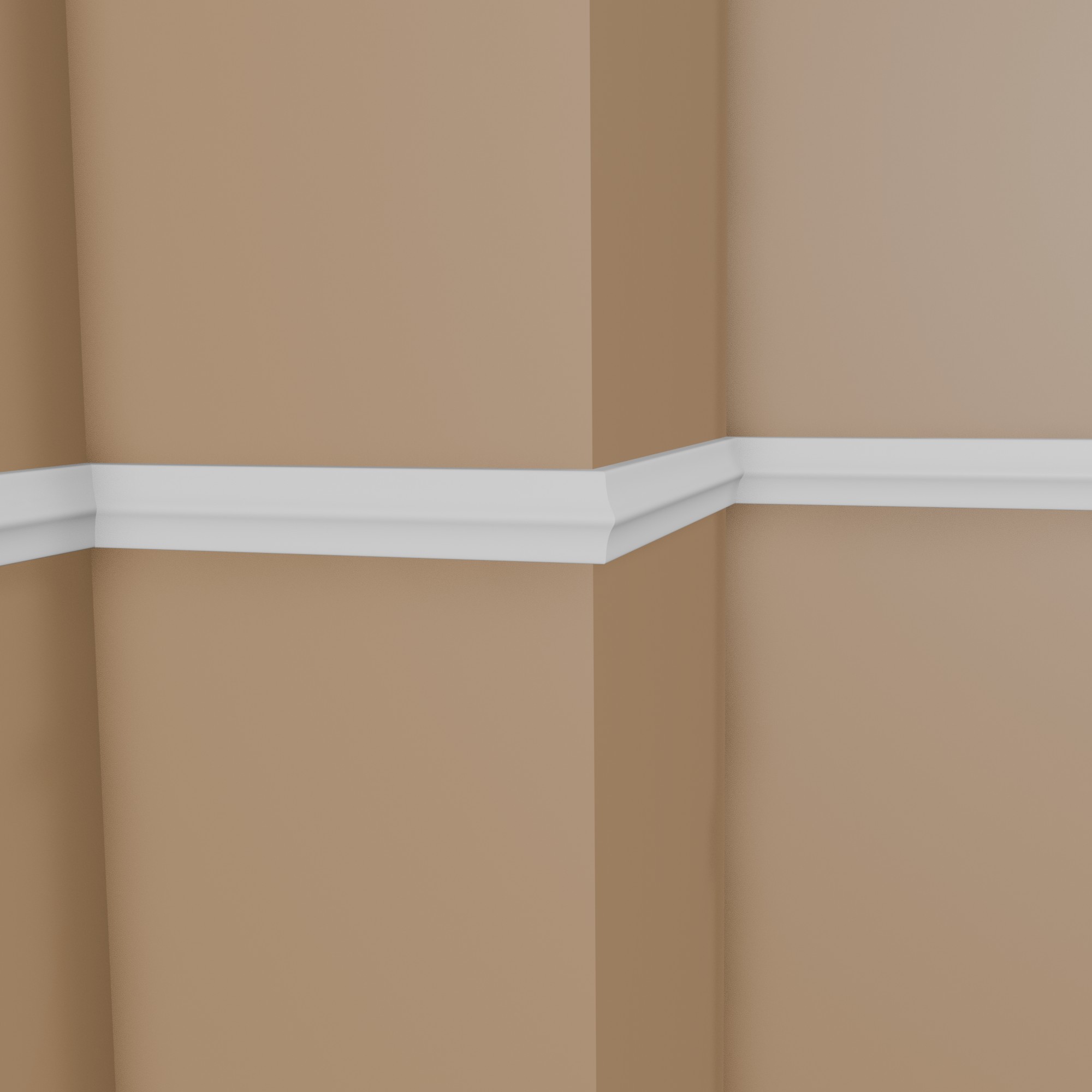 PROVISTON | Zierleiste "NE026" | 15 x 45 x 2000 mm | Weiß | Wandleiste | Wanddekoration | Hochwertig