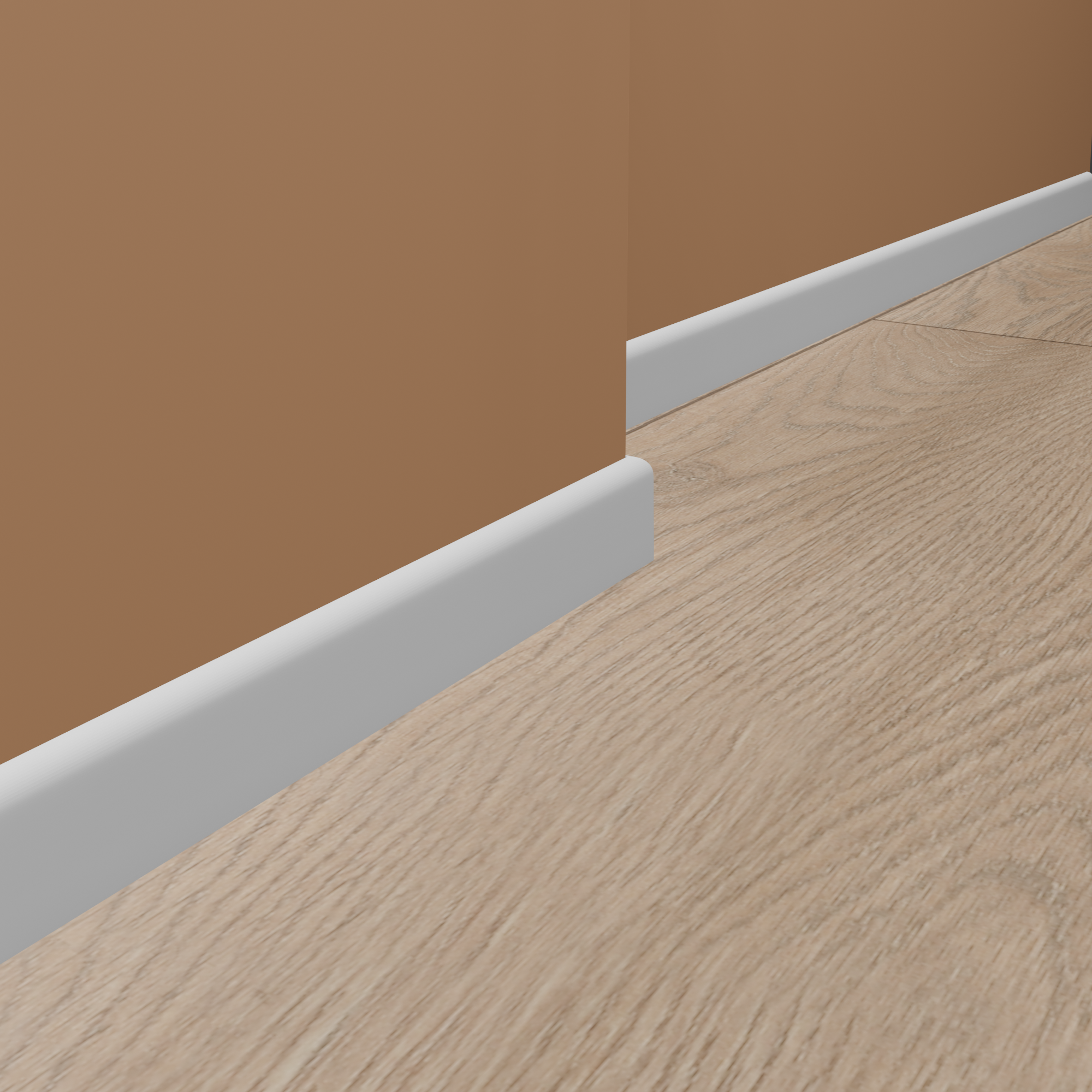 Sockelleiste Würzburg Massivholz 10 x 58 x 2400 mm Weiß by PROVISTON