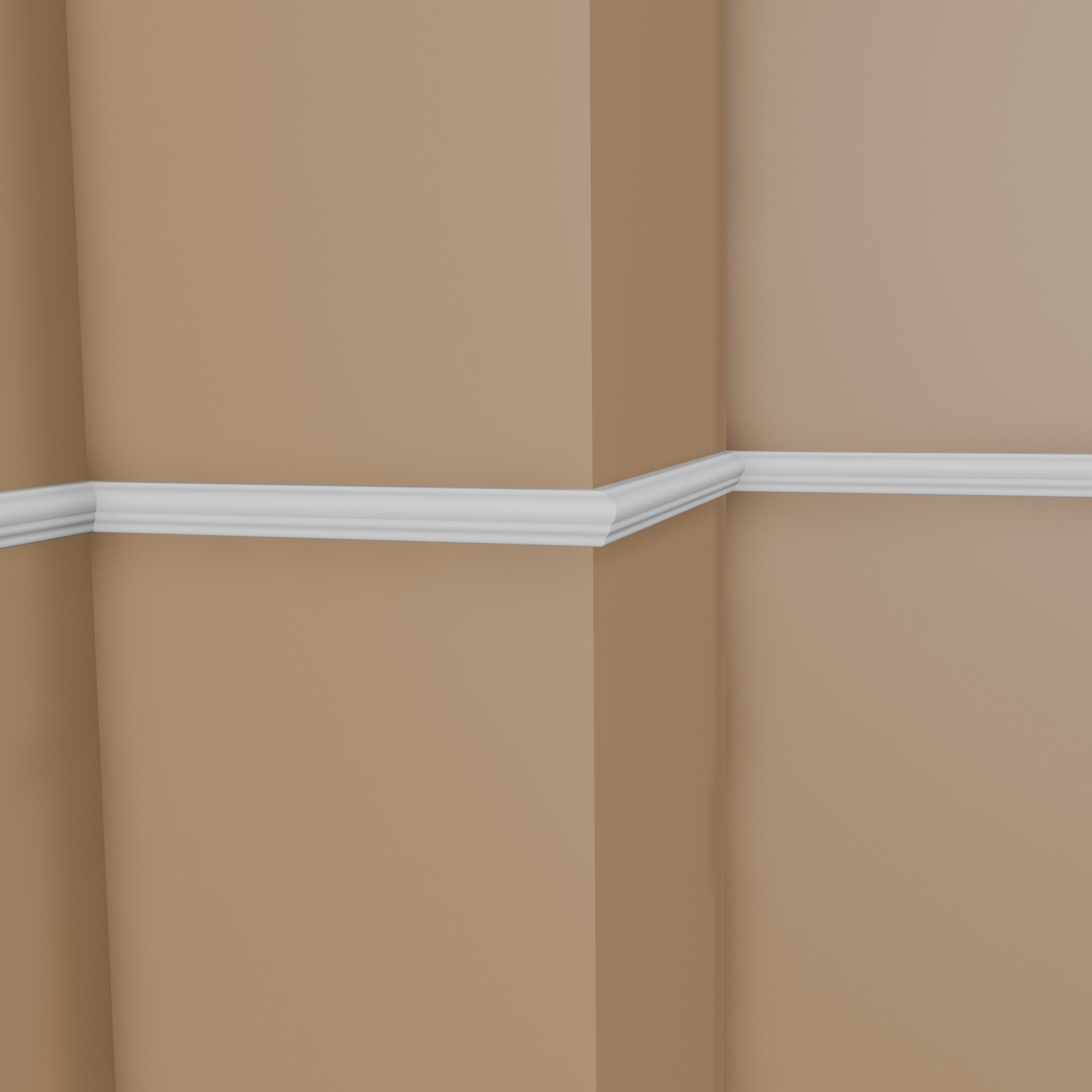 Mardom Wandleiste MD308 Polyforce 21 x 65 x 2000 mm Weiß Zierleiste Modern