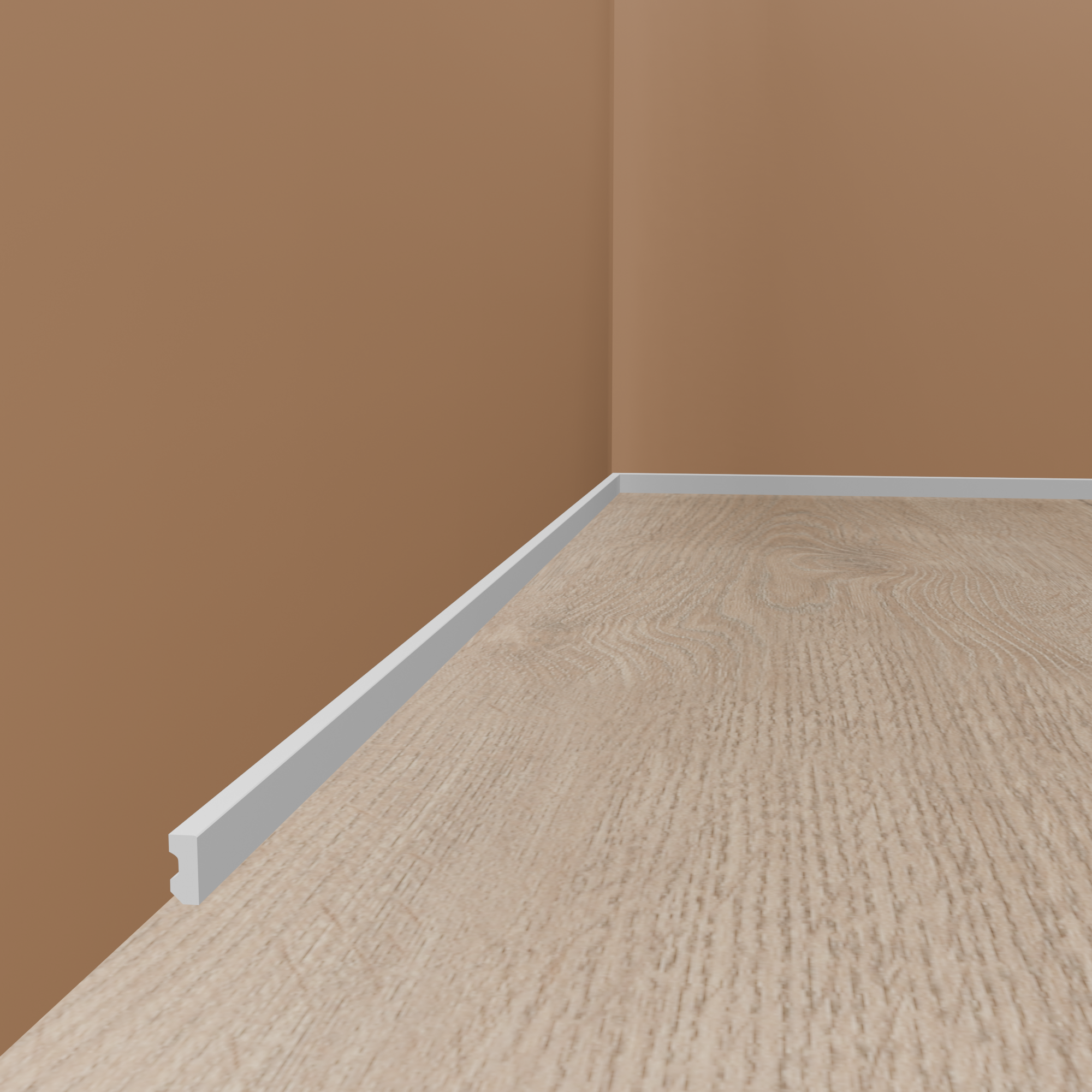 PROVISTON Sockelleiste Kunststoff Weiß | Moderne Fußleiste eckiges Profil in versch. Höhen