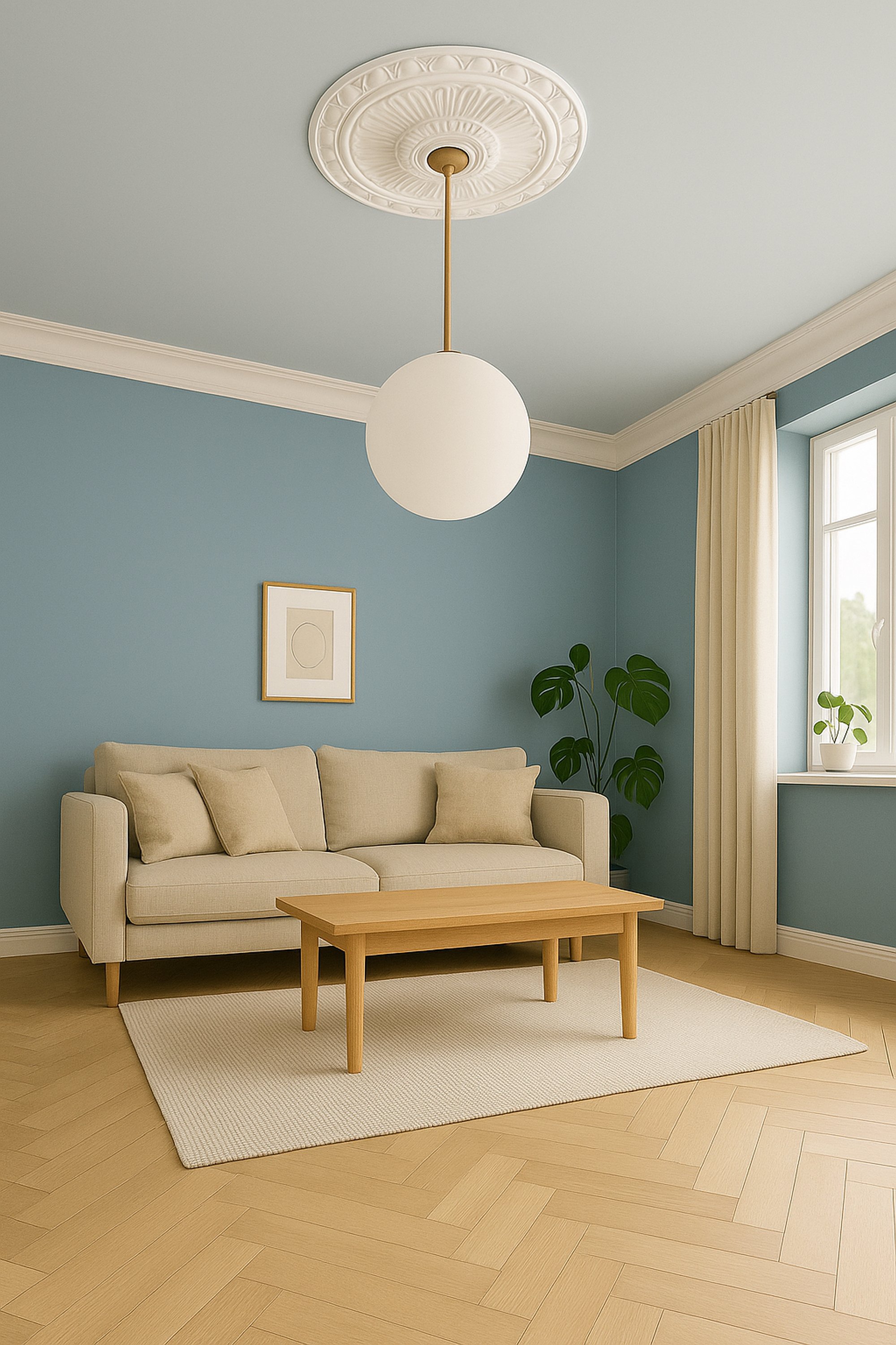 Marbet | Deckenrosette "R16" | Ø 28cm | Styropor | weiß