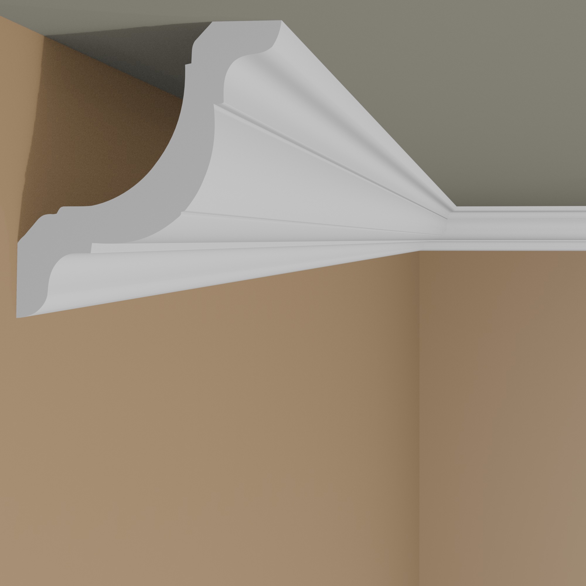 Wiesemann | Stuckleiste Oslo 22 | Polystyrol | 61 x 59 x 2000 mm | Deckenleiste | Weiß