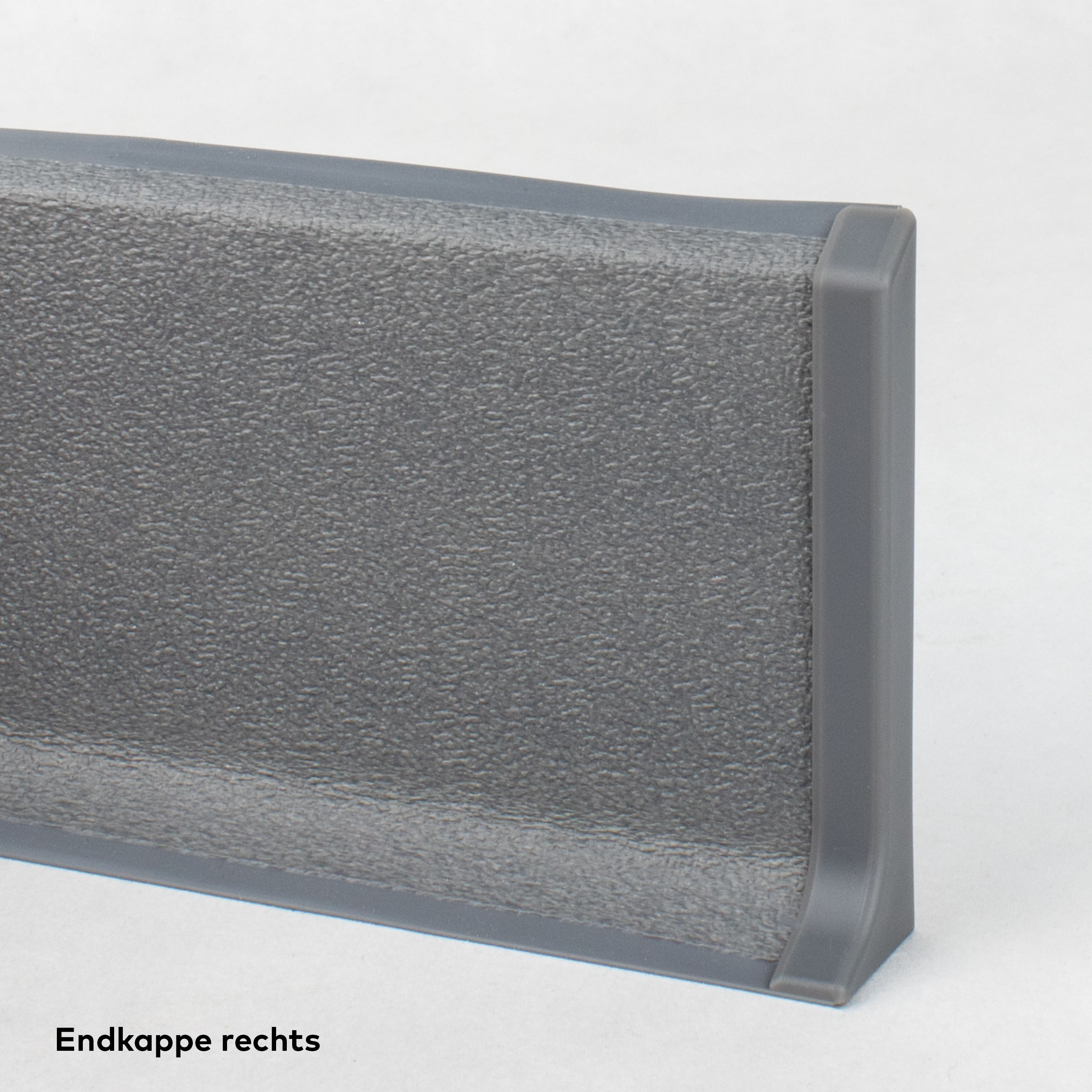 Endstücke Rechts für Sockelleiste "Rimini" Kunststoff 12.8 x 60 mm Grau by PROVISTON