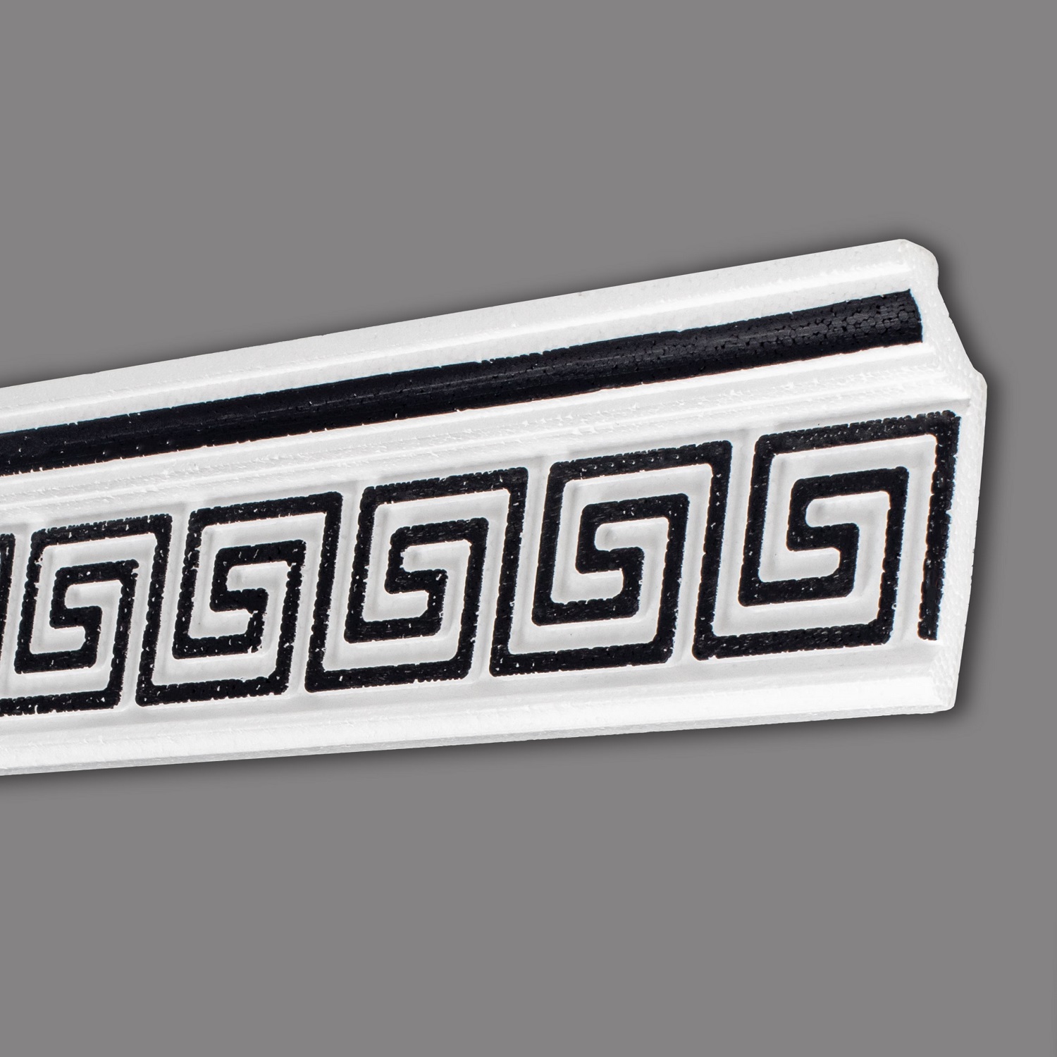 Marbet | Stuckleiste "B-21" | Styropor Deckenleiste | 28 x 73 x 2000 mm | Polystyrol | Schwarz