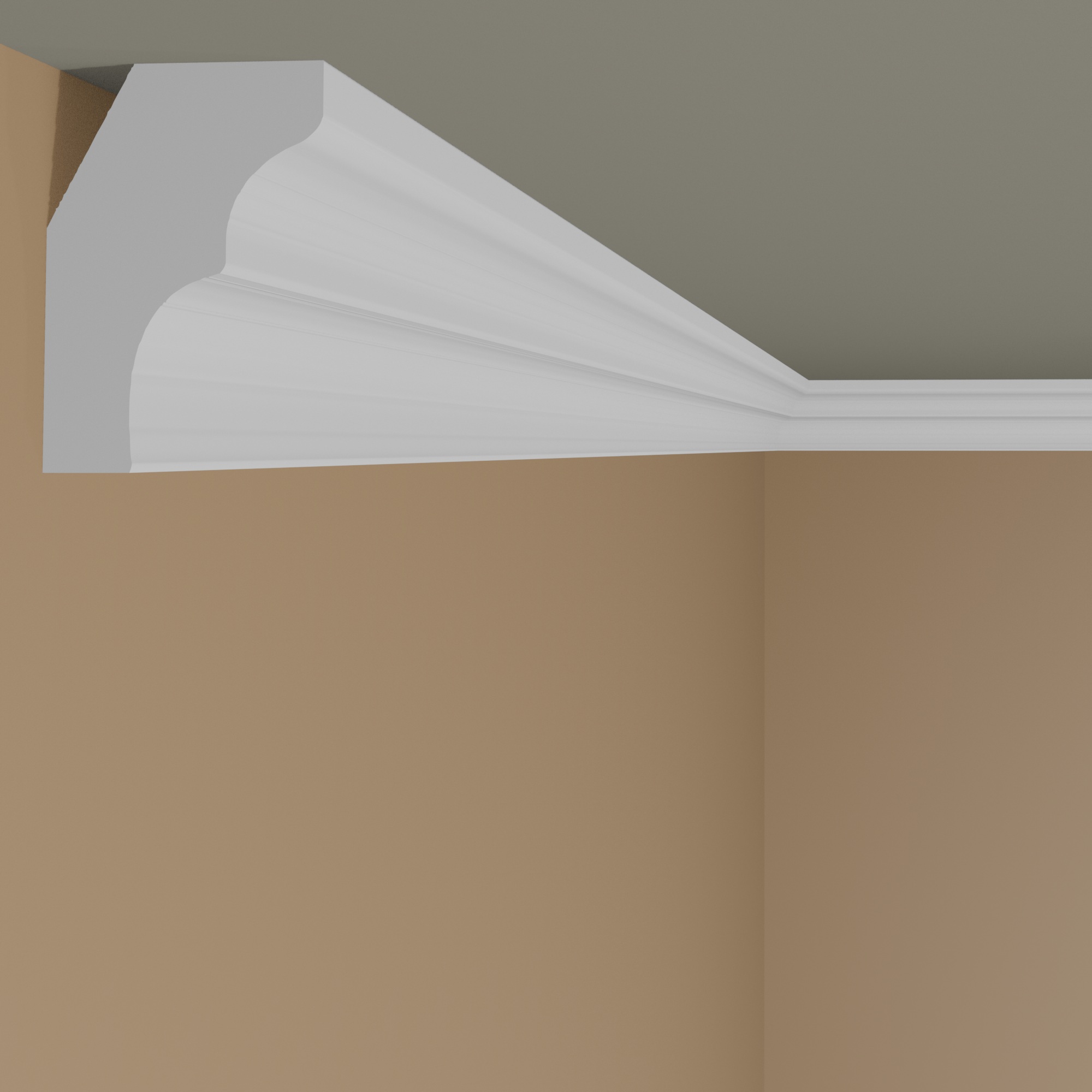 Marbet Stuckleiste "E-2" Styropor Deckenleiste 17 x 25 x 2000 mm Polystyrol Leiste Weiß