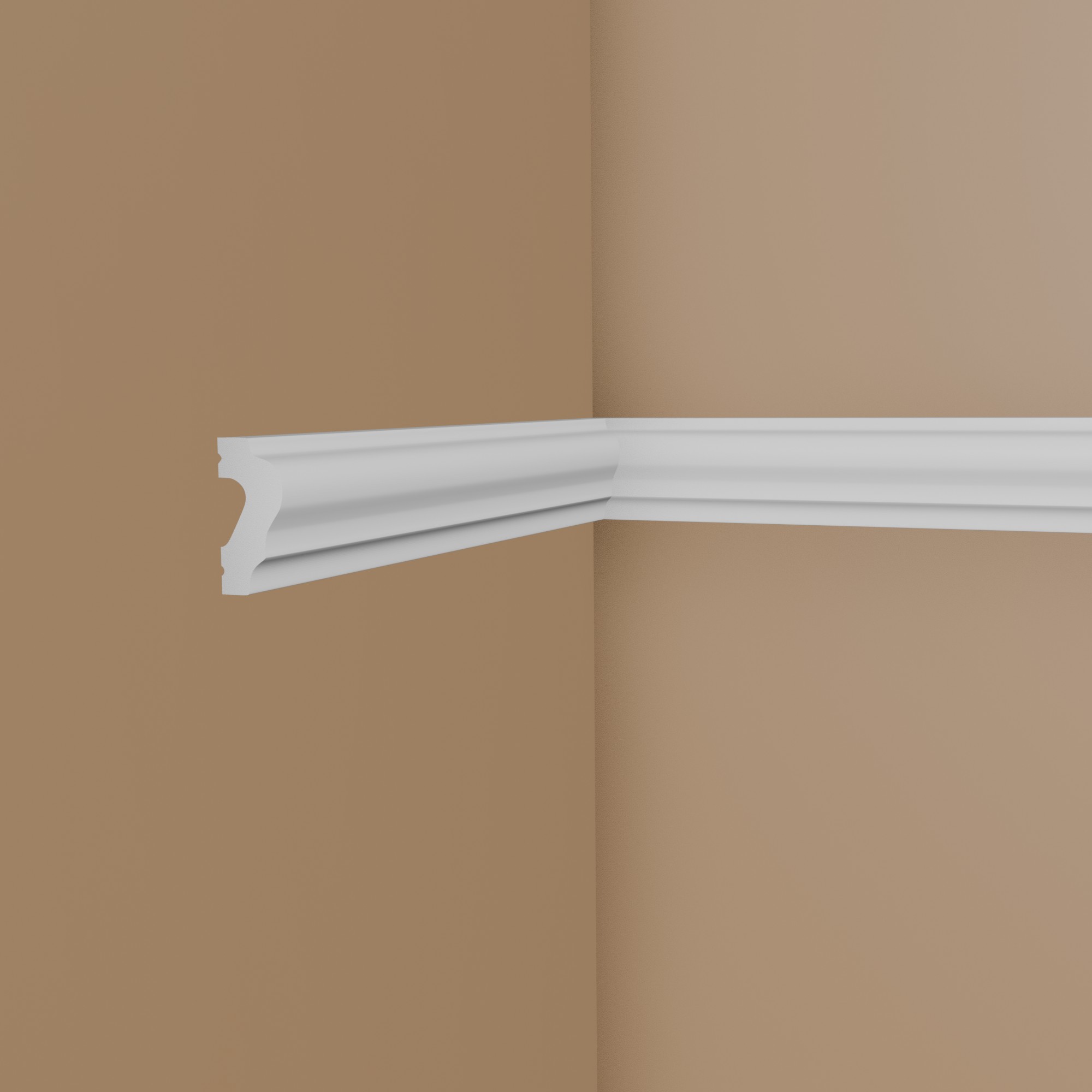 NMC Zierleiste WL2 WALLSTYL Wandleiste 20 x 40 x 2000 mm Polystyrol Weiß