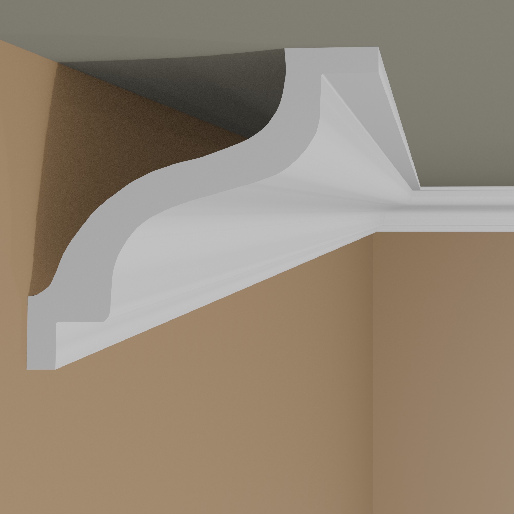 NMC Stuckleiste K NOMASTYL Polystyrol 70 x 70 x 2000 mm Weiß Deckenleiste