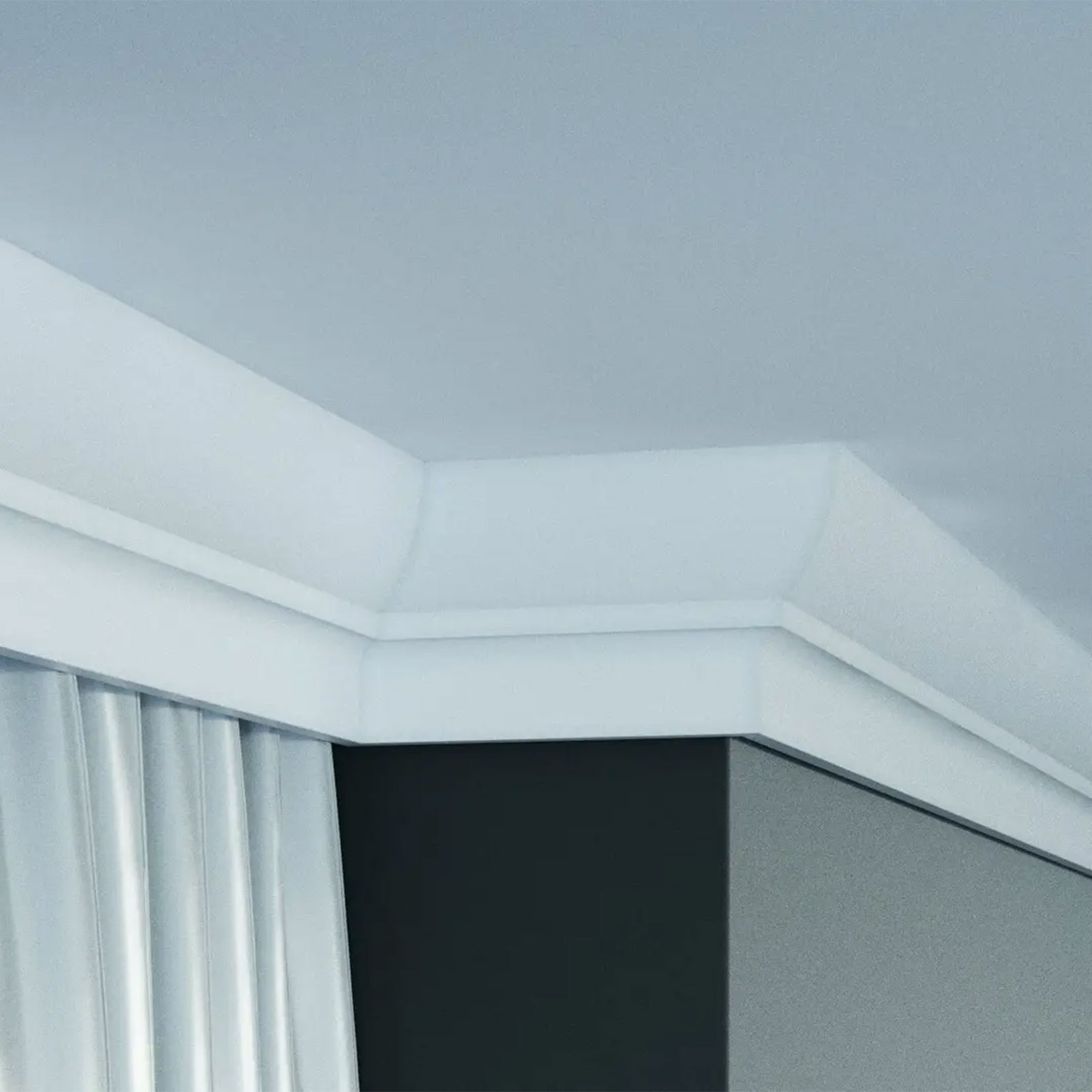 Elite Decor | Innenwinkel "P889" | Polyurethan | 50 x 100 x 200 mm | Weiß | Stuckleisten Winkel