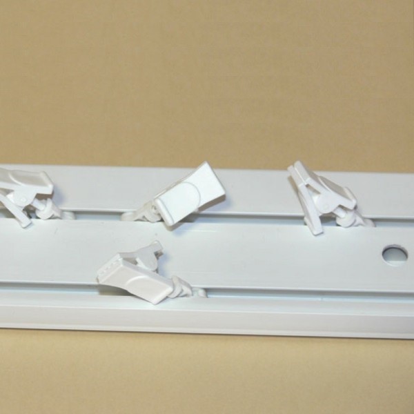 Klammer mit Rollring für Gardinenschiene / Vorhangschiene