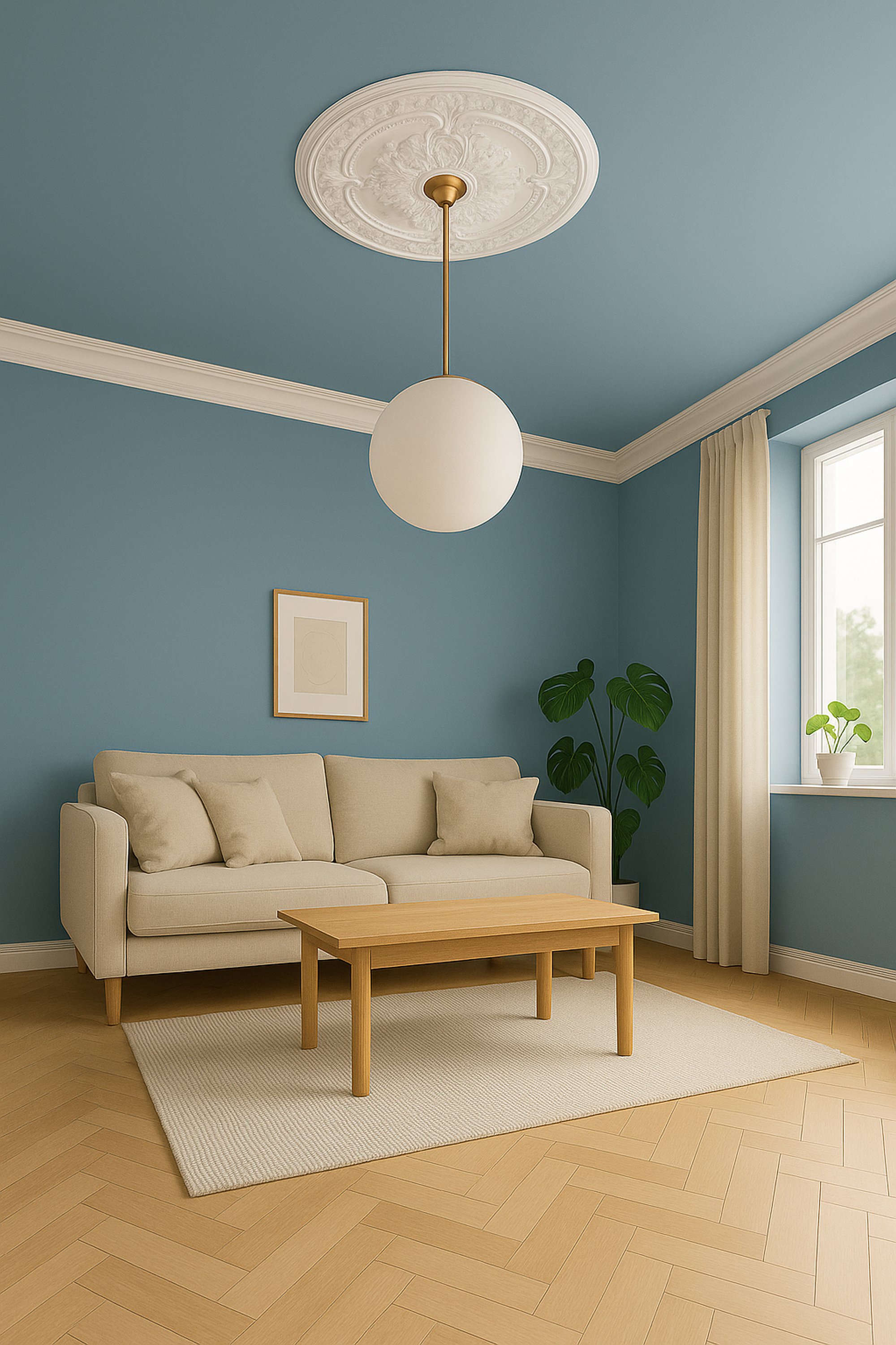 Mardom Rosette / Deckenkuppel B3015 Profoam 828 x 64 x 828 mm Weiß Stuckrosette Deckenrosette Rund