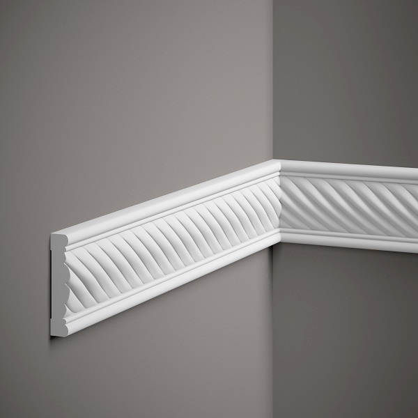 Mardom Wandleiste MDC239 Profoam 15 x 75 x 2000 mm Weiß Zierleiste Modern