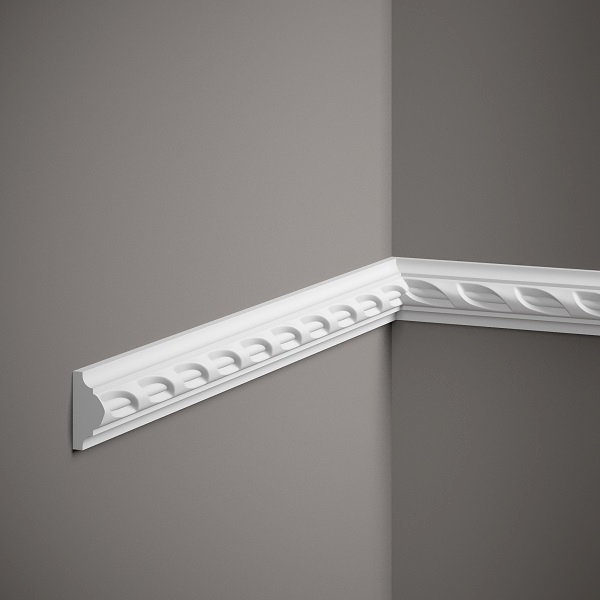 Mardom Wandleiste MDC252 Profoam 23 x 54 x 2000 mm Weiß Zierleiste Flechtmuster