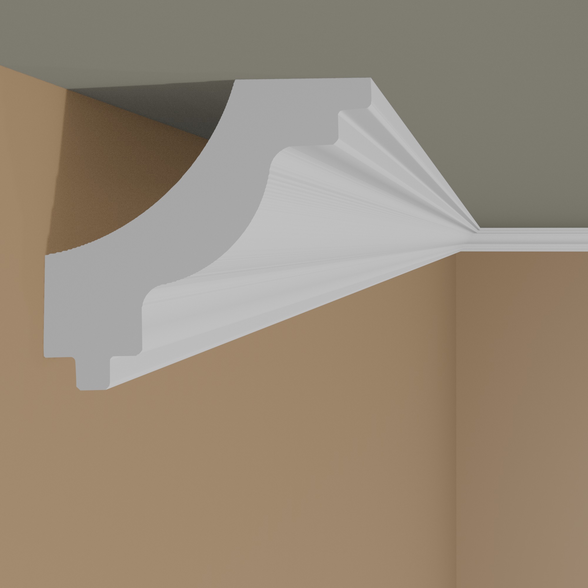 NMC Stuckleiste J NOMASTYL Polystyrol 50 x 45 x 2000 mm Weiß Deckenleiste