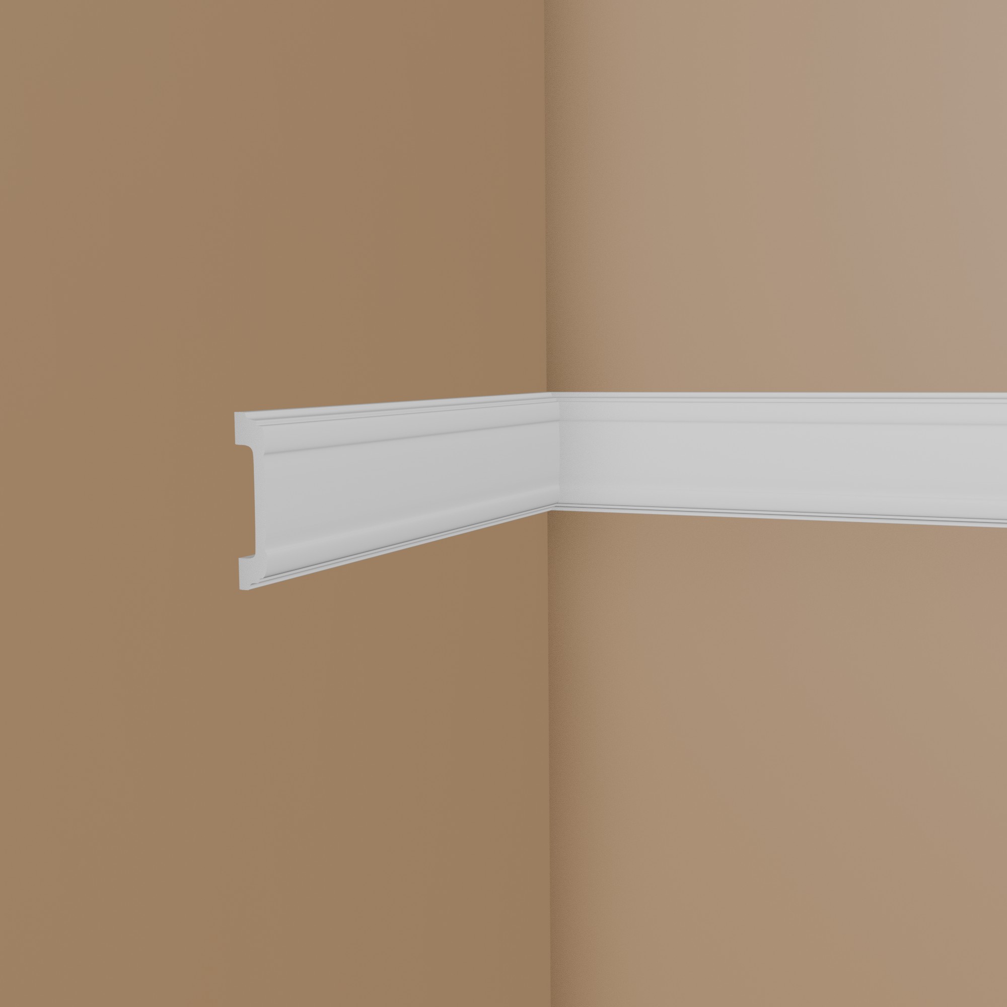 NMC Wandleiste WL5 WALLSTYL Polystyrol 16 x 85 x 2000 mm Weiß Zierleiste Stuckleiste