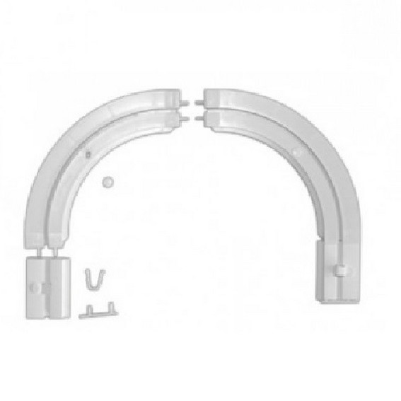 Endstückbögen für einschienige Gardinenschiene / Vorhangschiene