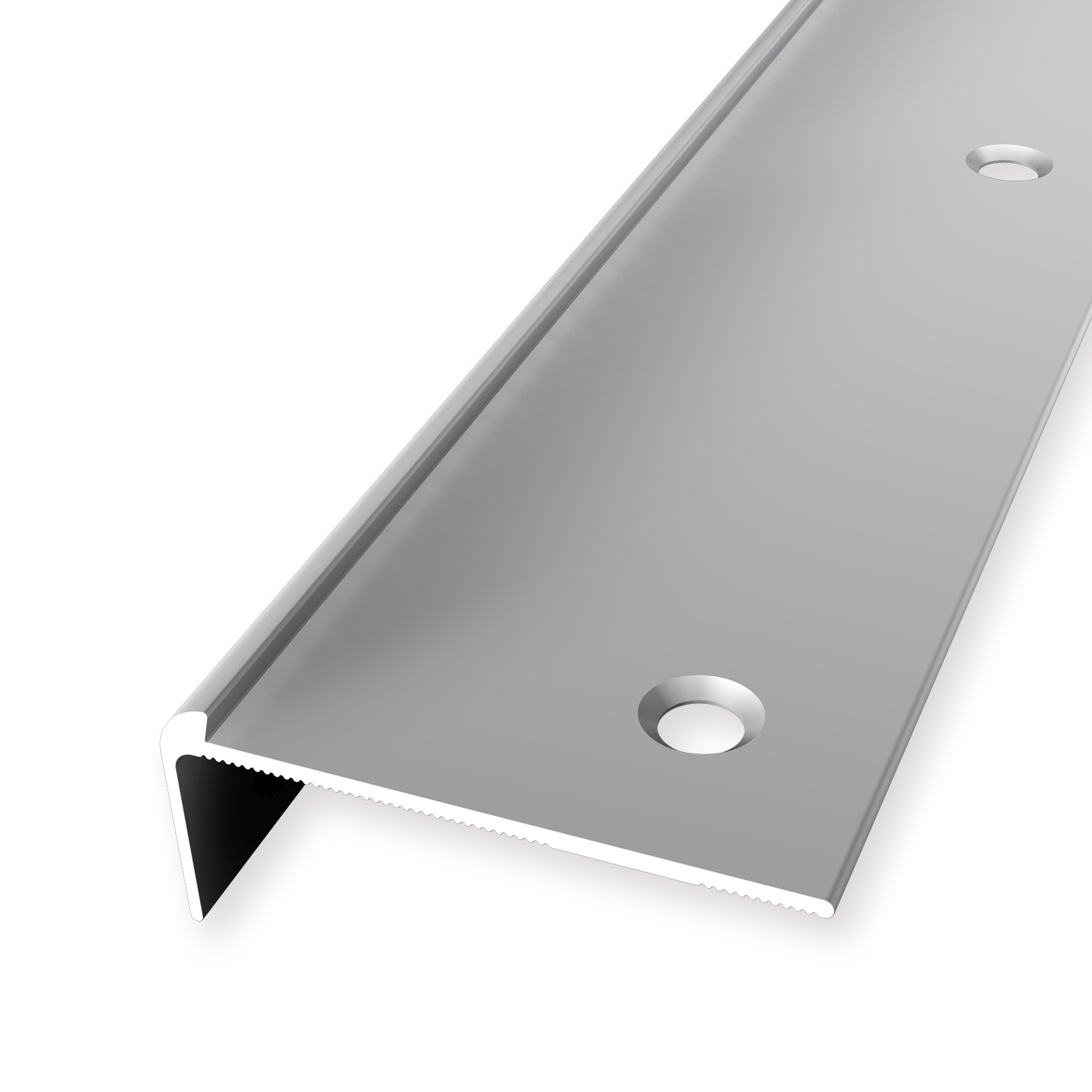 Treppenkantenprofil 18.5 x 48 mm Aluminium Winkelprofil Versenkt Gebohrt versch. Varianten Küberit
